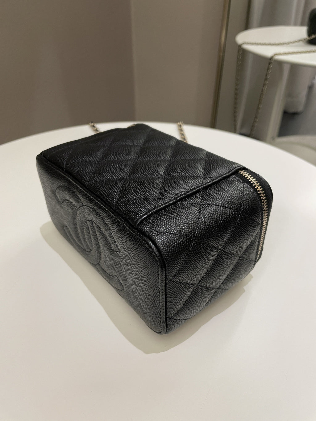 Chanel Quilted Mini Vanity Rectangular Black Caviar
