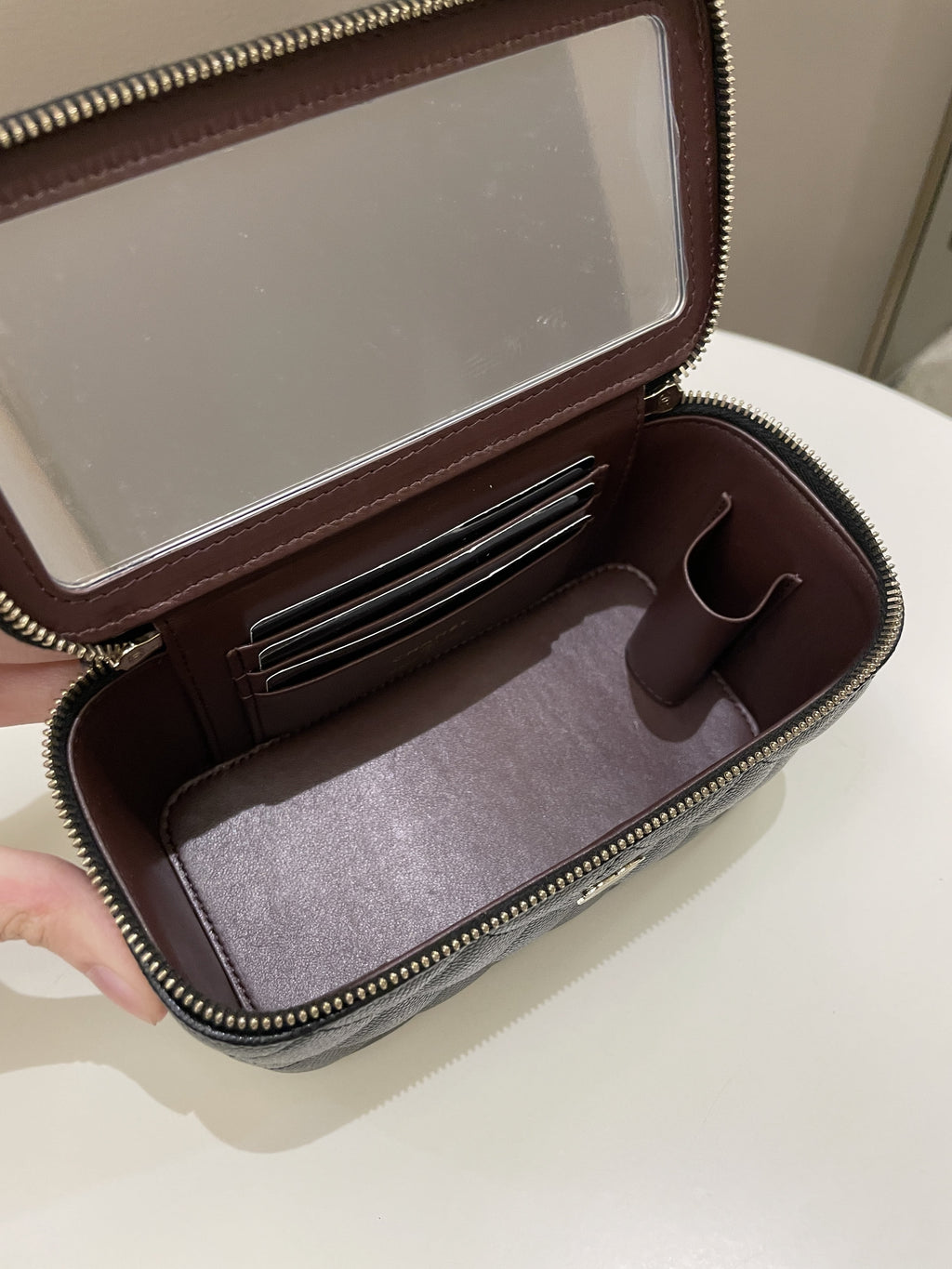 Chanel Quilted Mini Vanity Rectangular Black Caviar