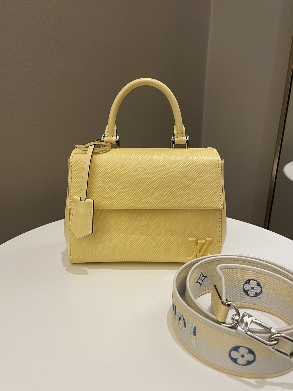 Louis Vuitton Mini Cluny Jaune Plume Epi