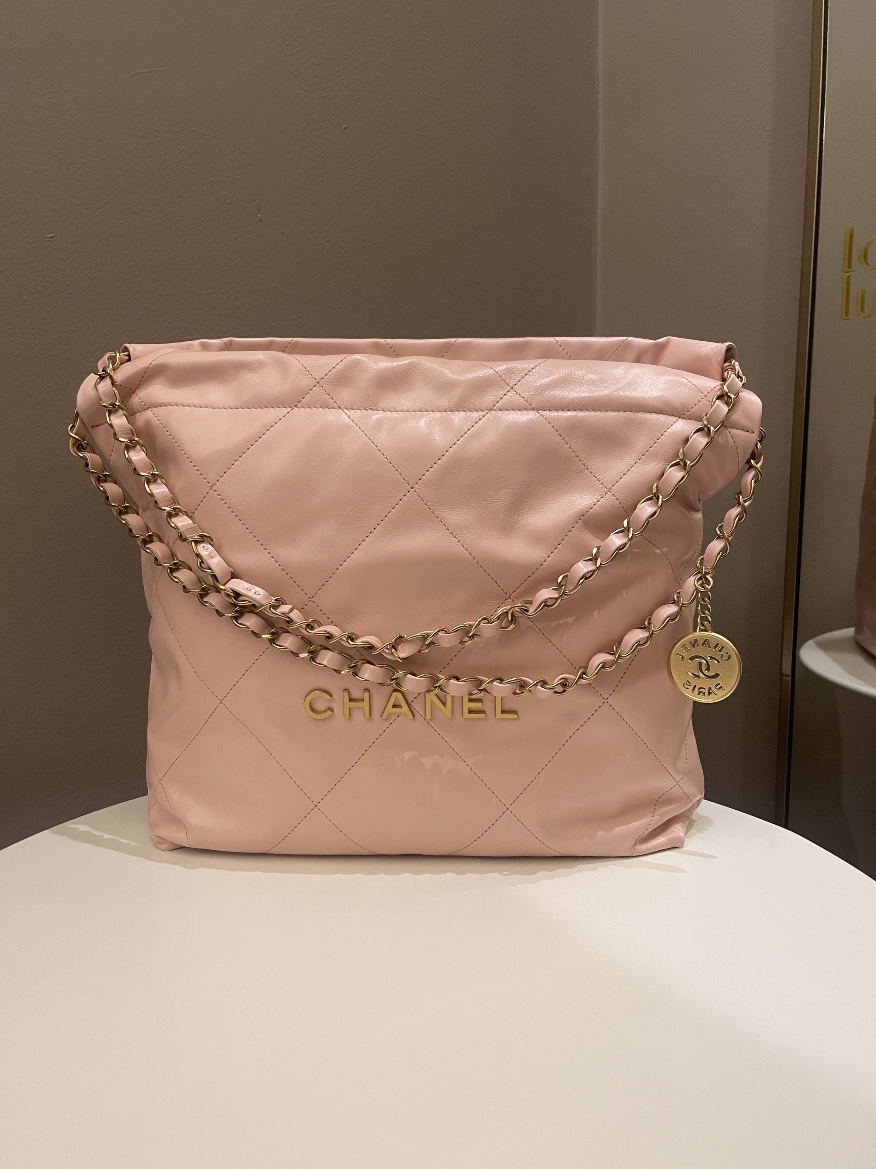 Chanel 22 Nude Blush Pink