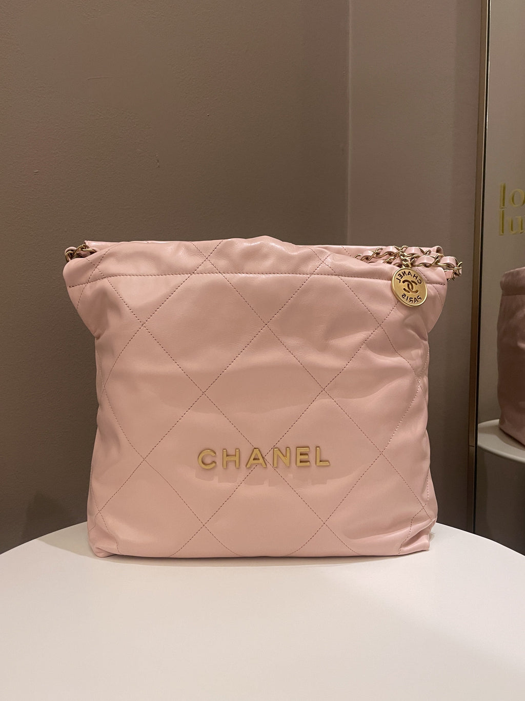 Chanel 22 Nude Blush Pink