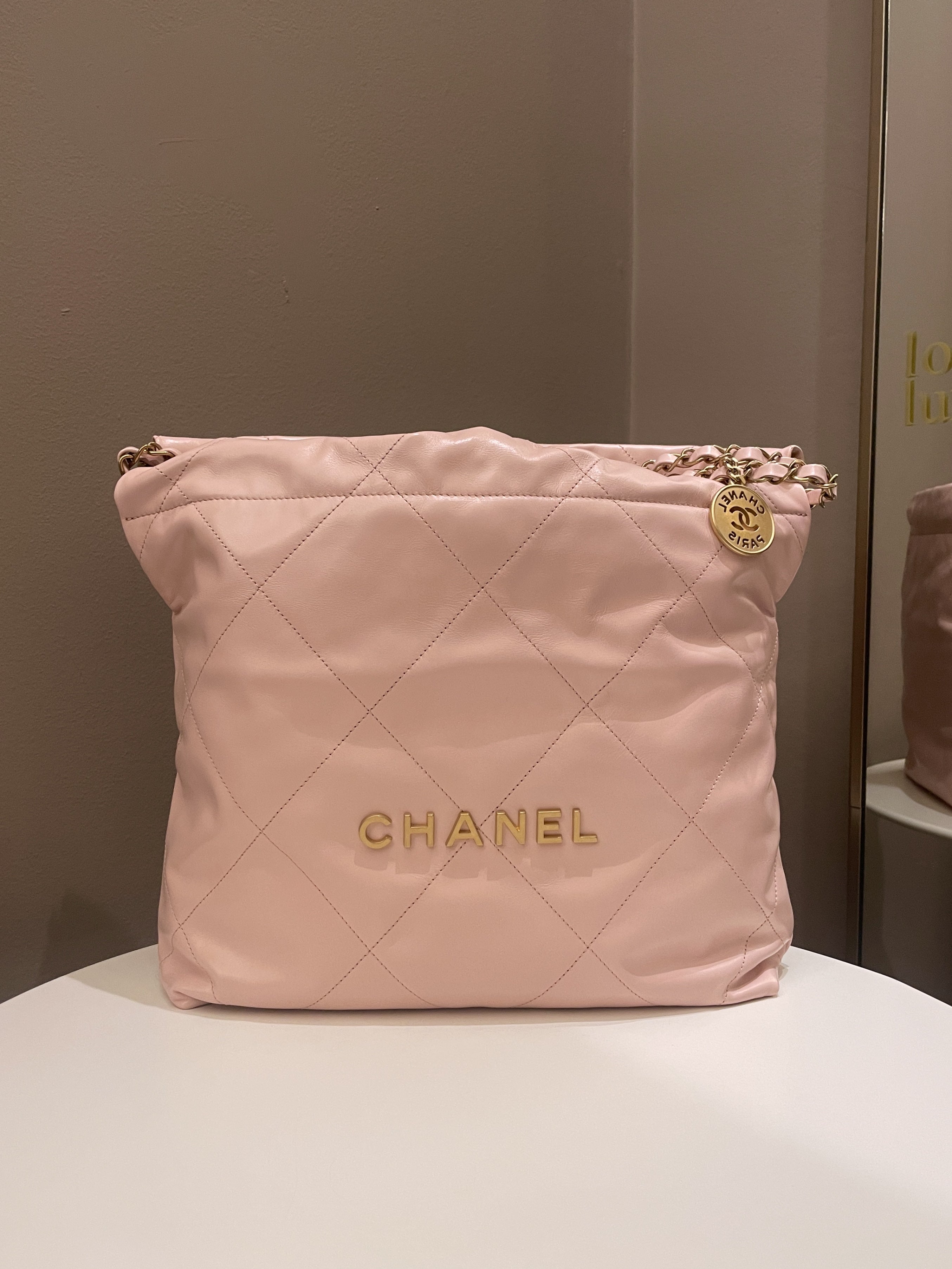 Chanel 22 Nude Blush Pink