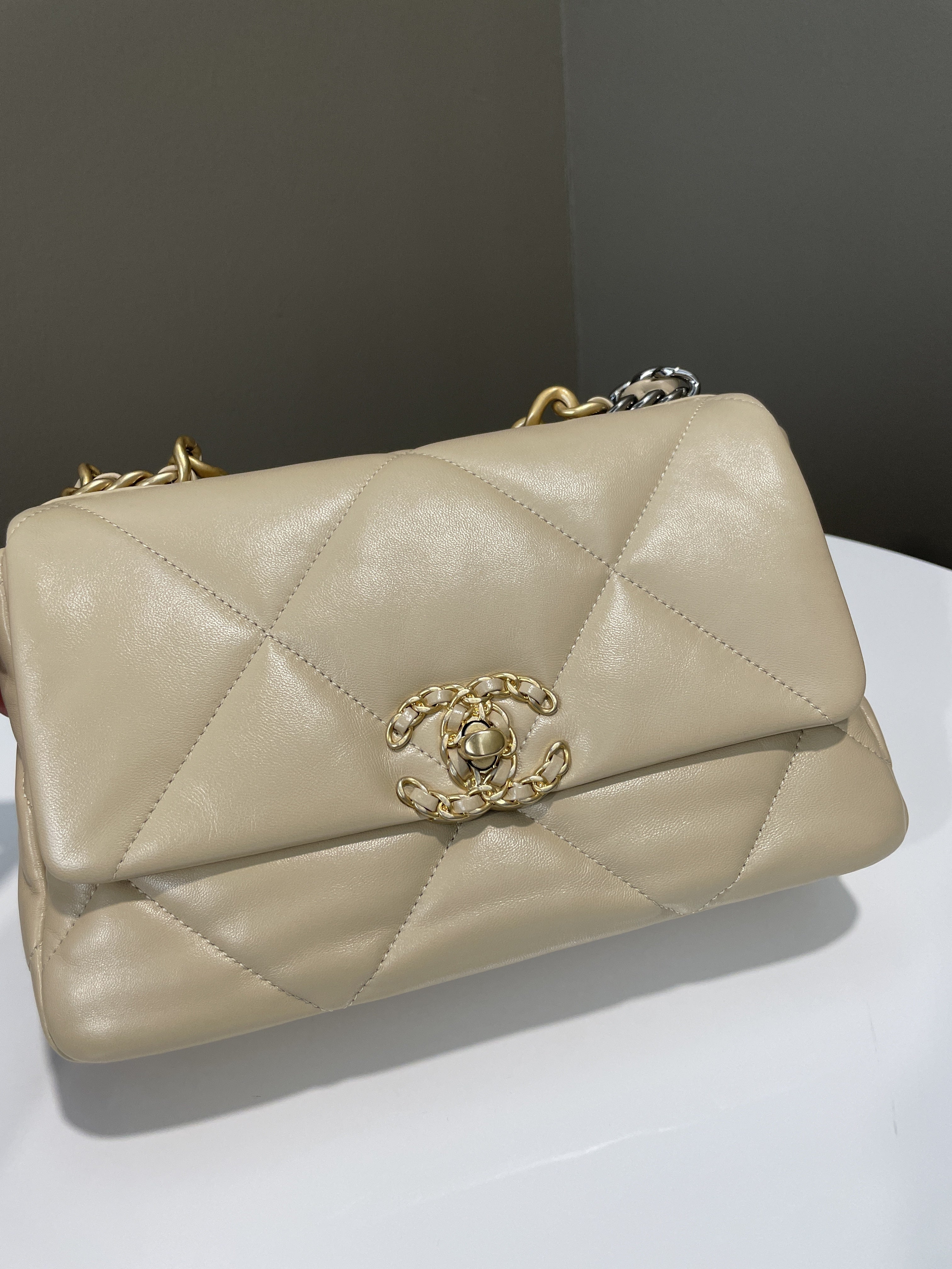 Chanel 19 Flap Bag Beige