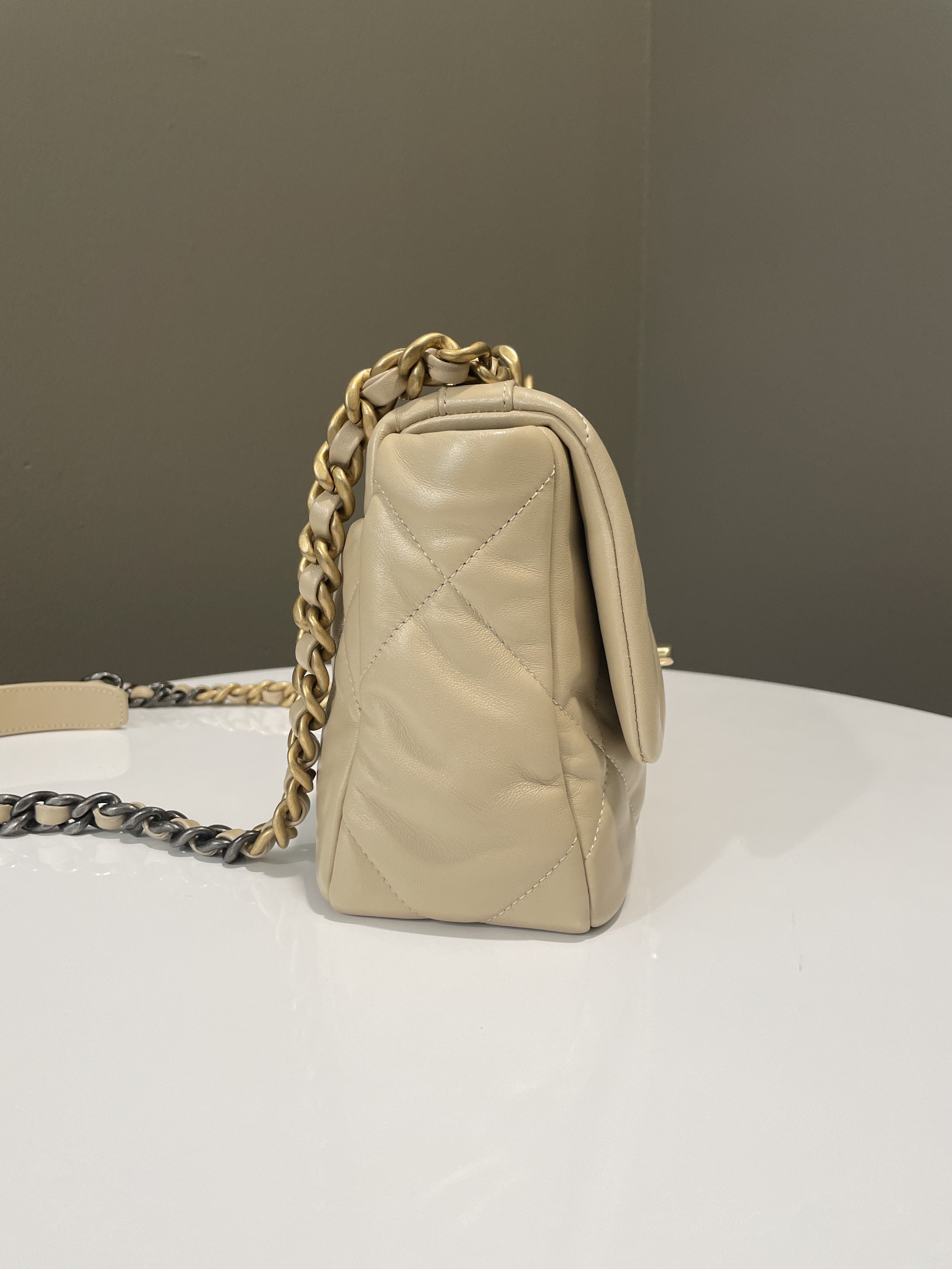 Chanel 19 Flap Bag Beige