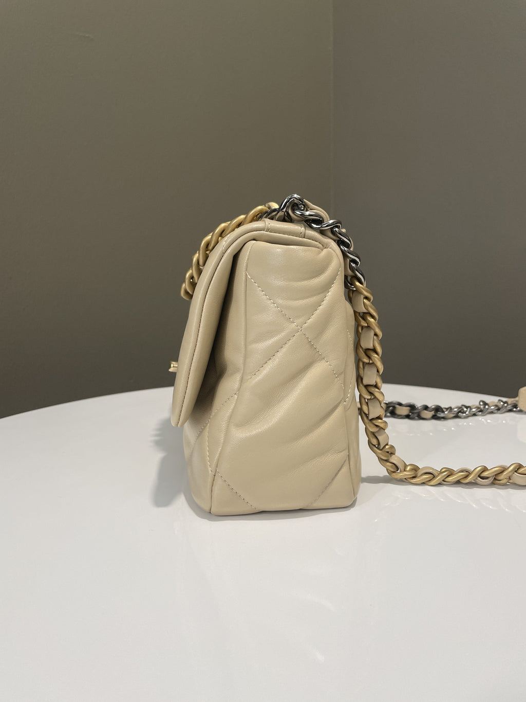 Chanel 19 Flap Bag Beige