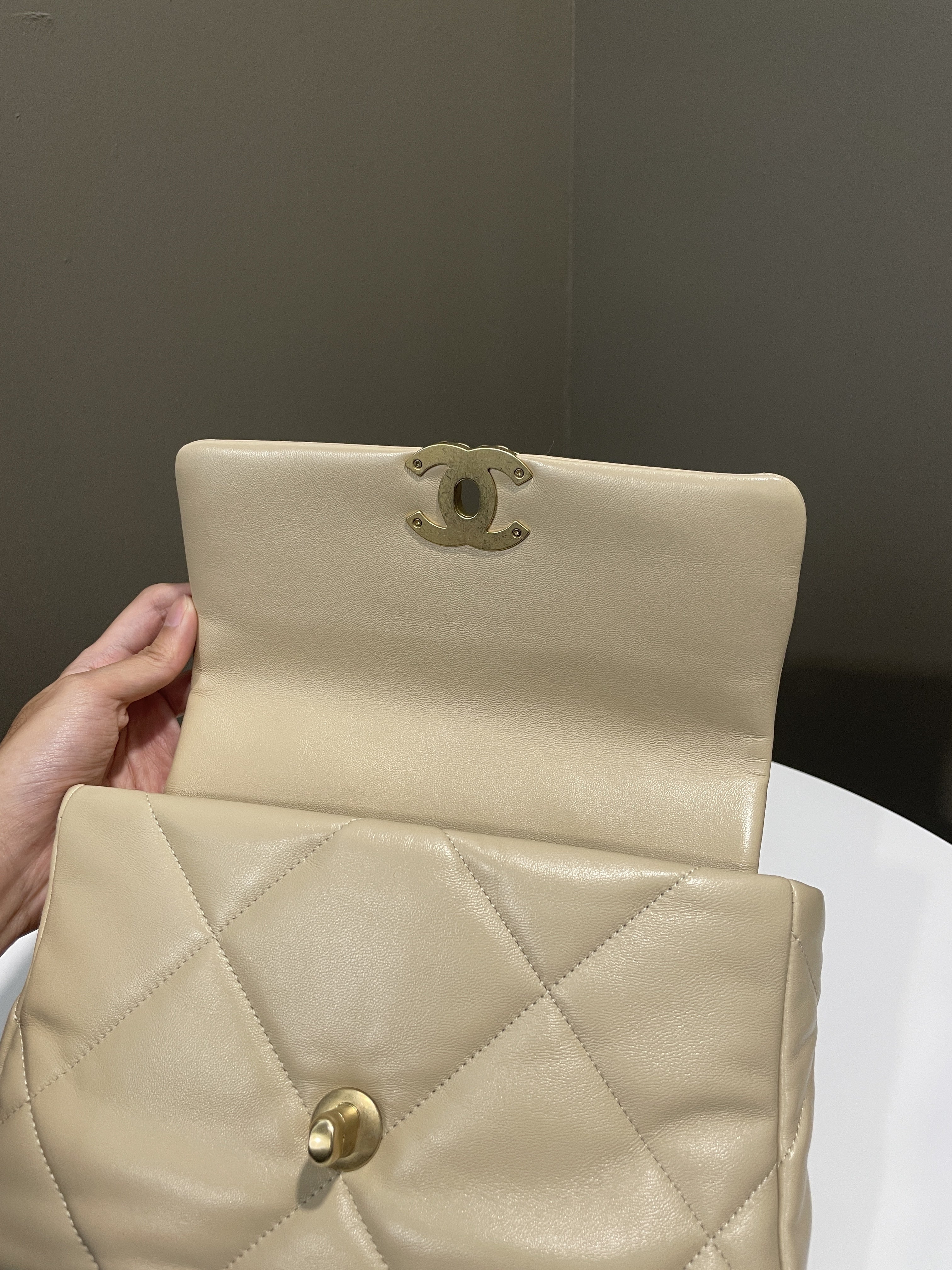 Chanel 19 Flap Bag Beige
