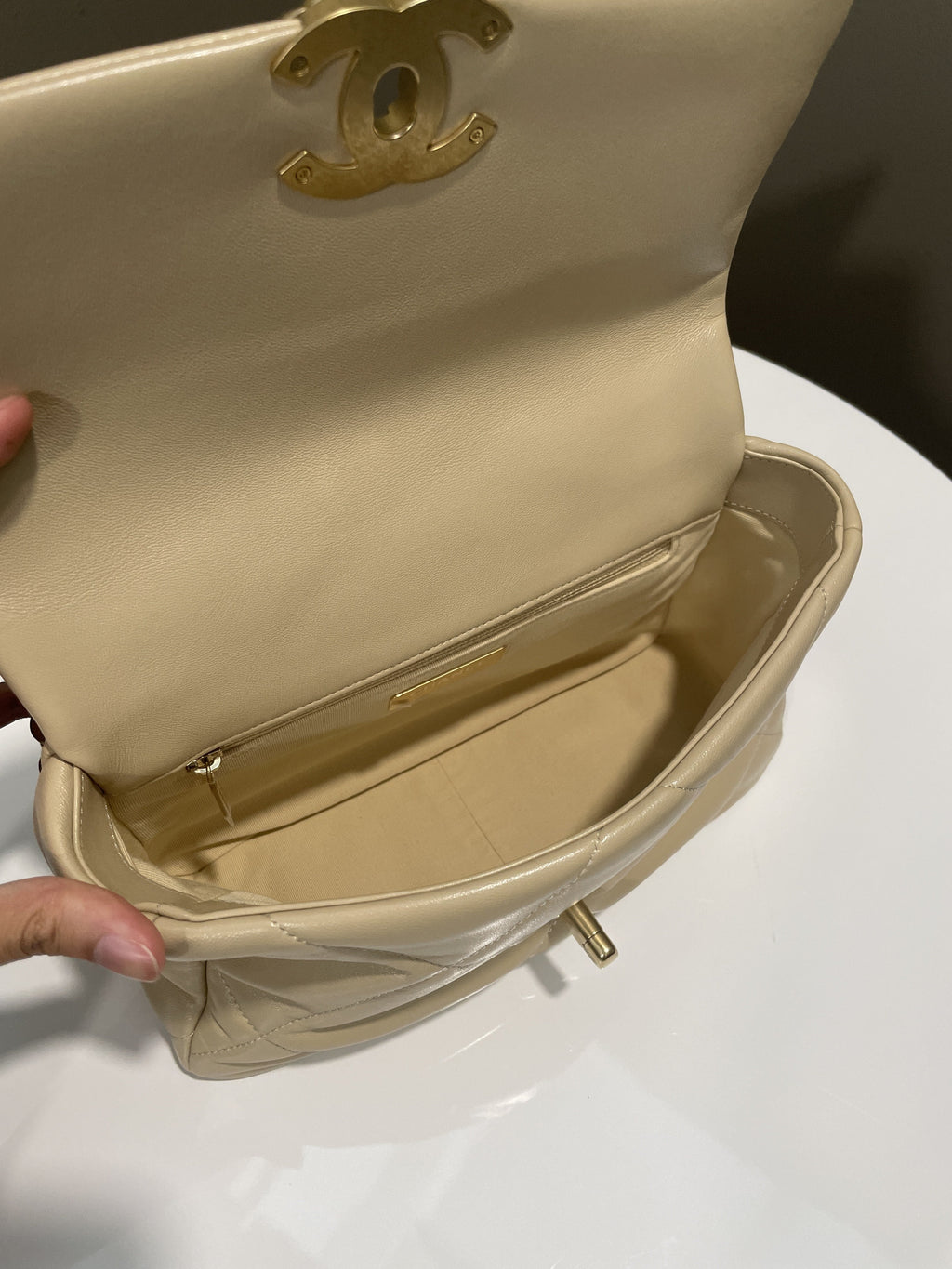 Chanel 19 Flap Bag Beige