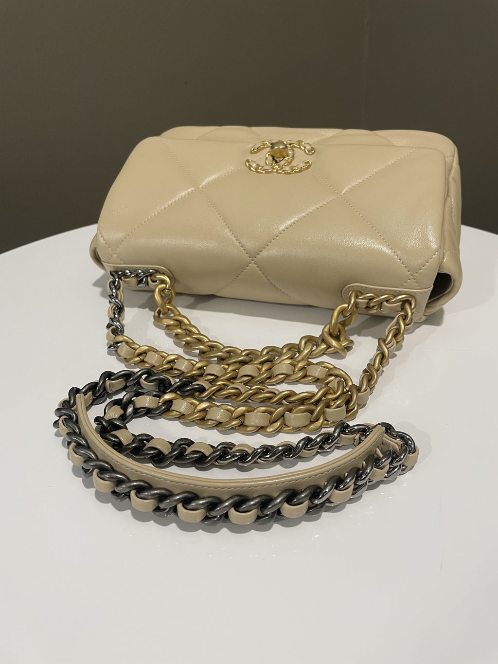 Chanel 19 Flap Bag Beige