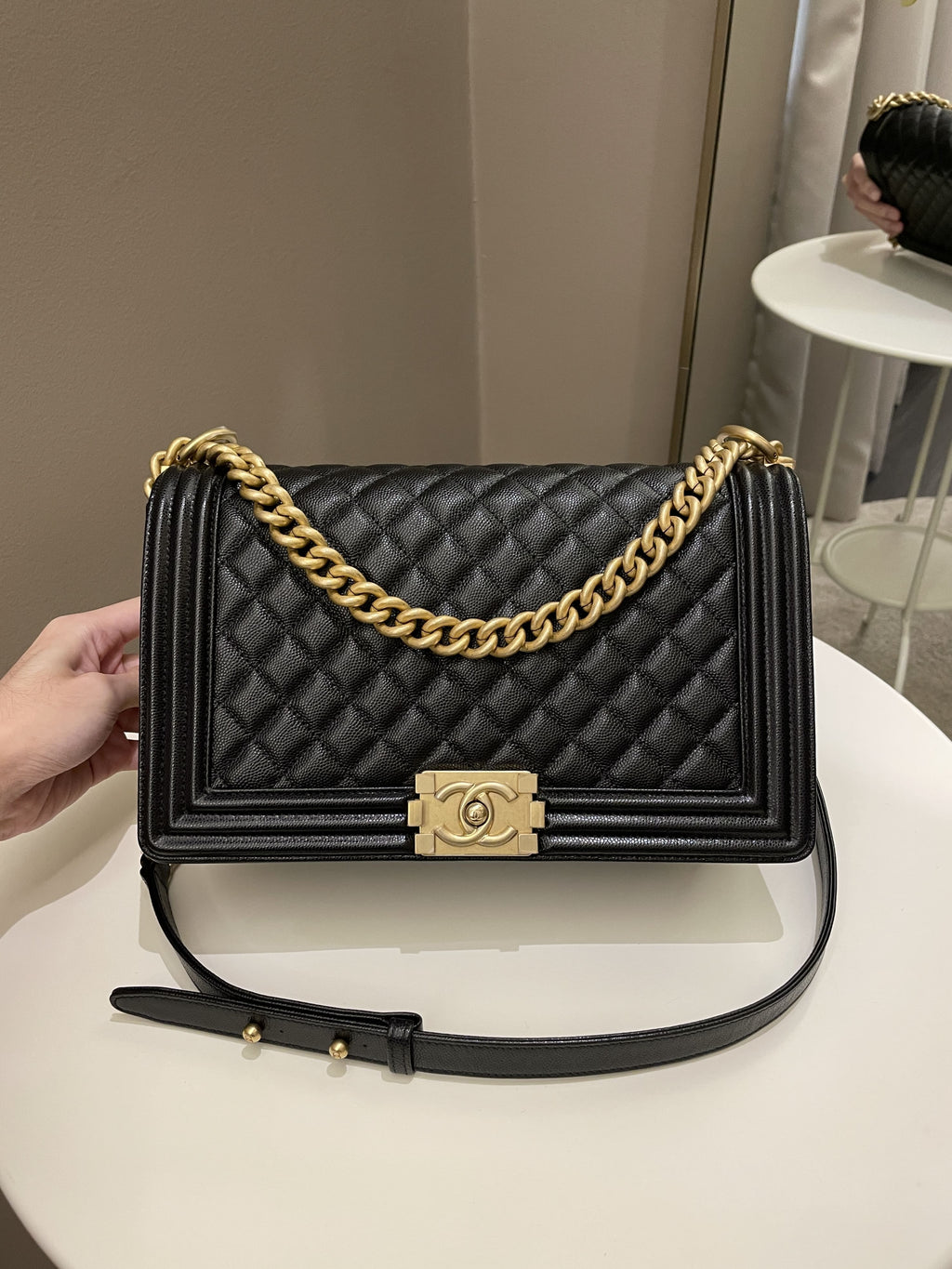 Chanel Quilted New Medium Boy Black Caviar