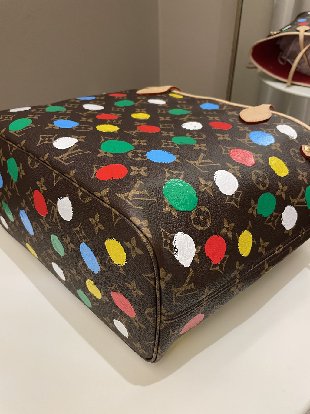 Louis Vuitton Yayoi Kusama Neverfull MM 3D Painted Dots Monogram