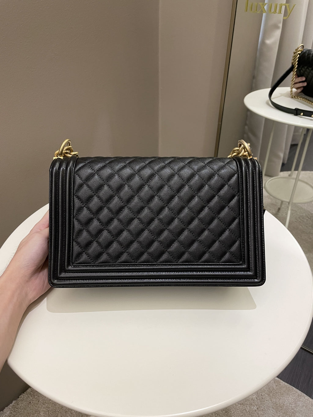 Chanel Quilted New Medium Boy Black Caviar