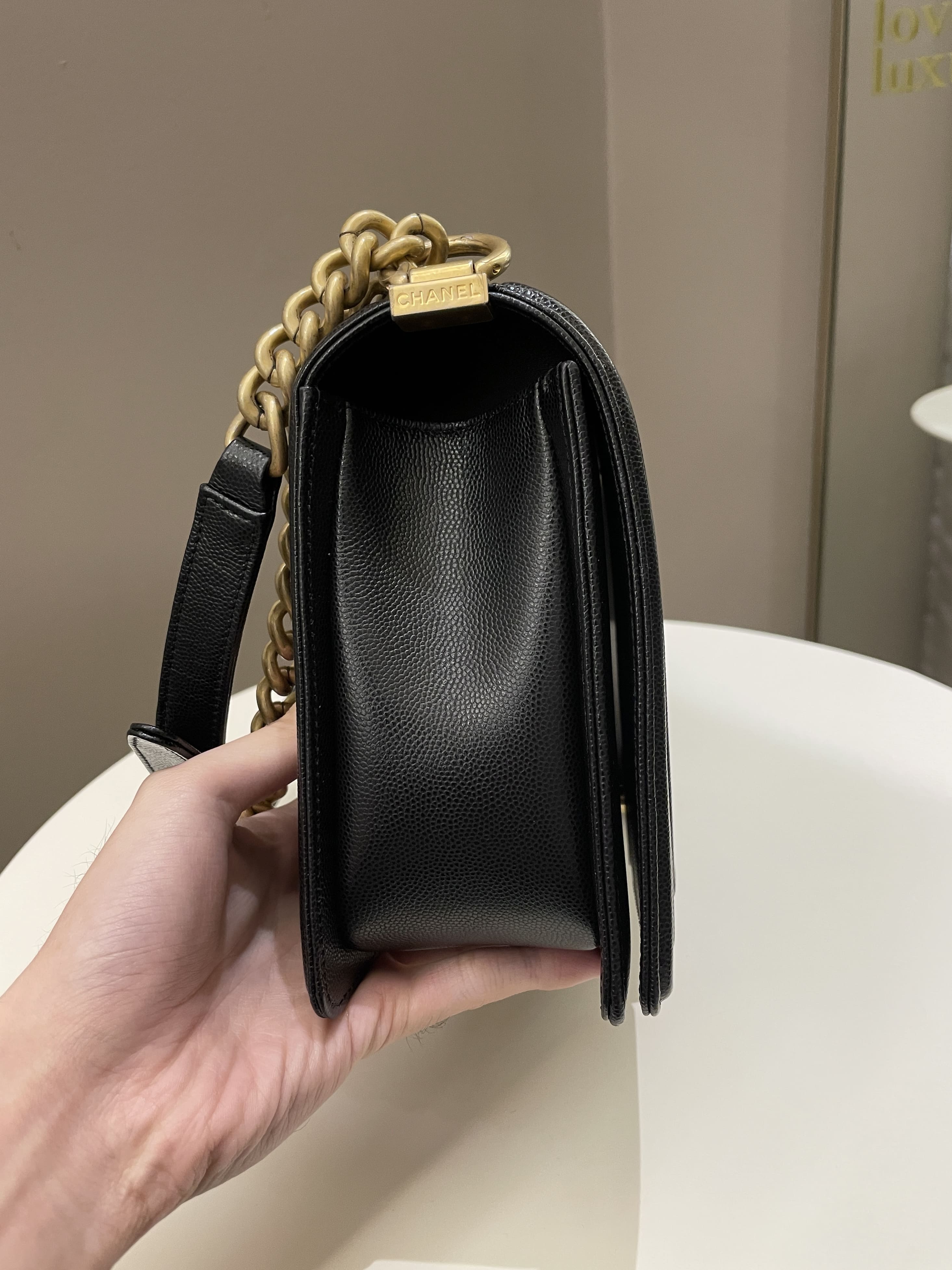 Chanel Quilted New Medium Boy Black Caviar