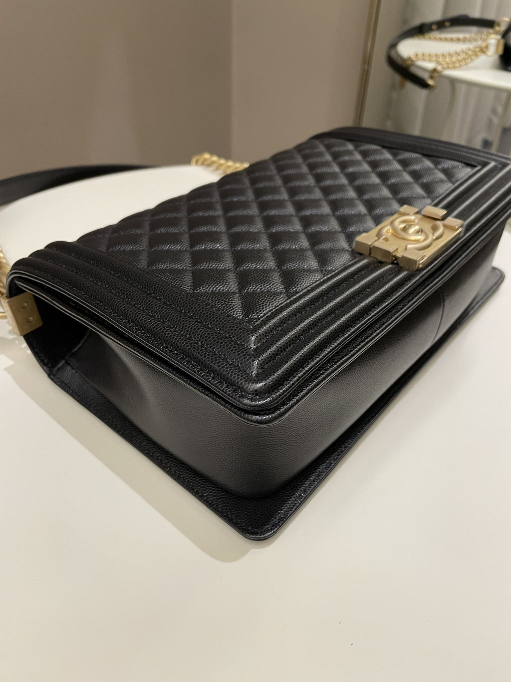 Chanel Quilted New Medium Boy Black Caviar
