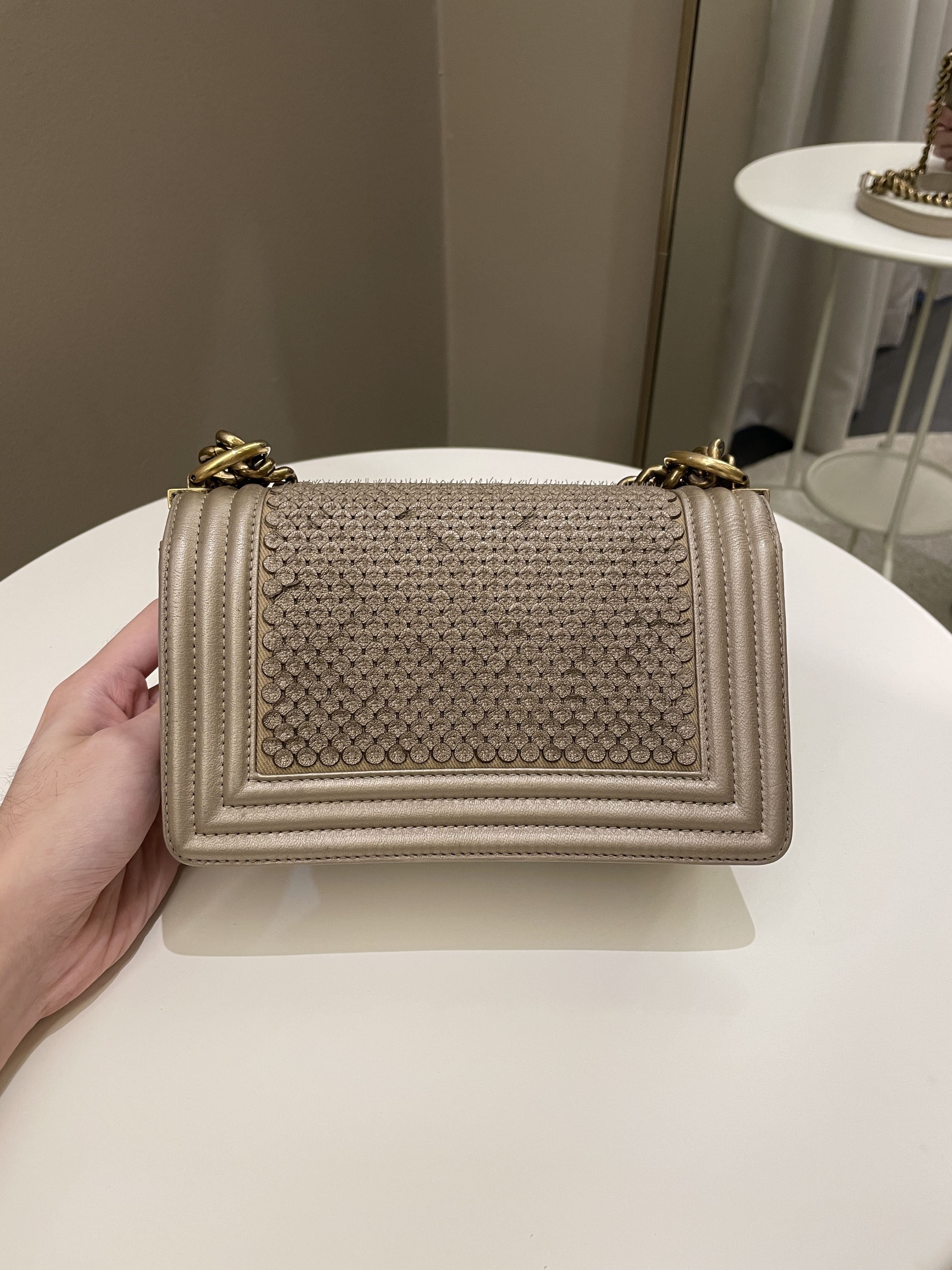 Chanel Scales Small Boy Gold Lambskin