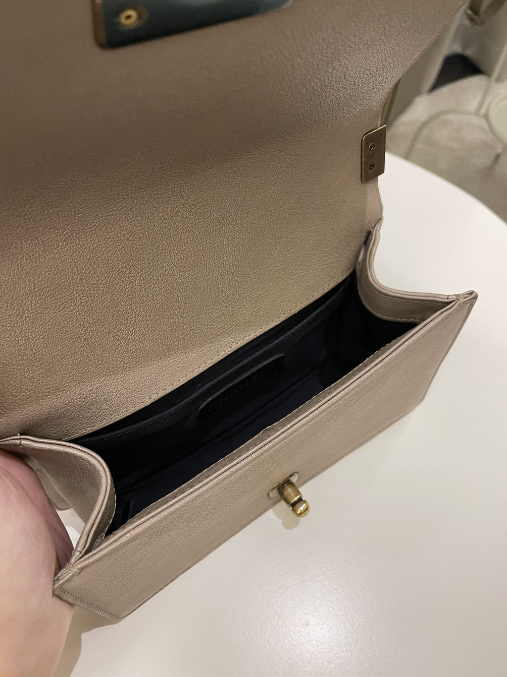 Chanel Scales Small Boy Gold Lambskin