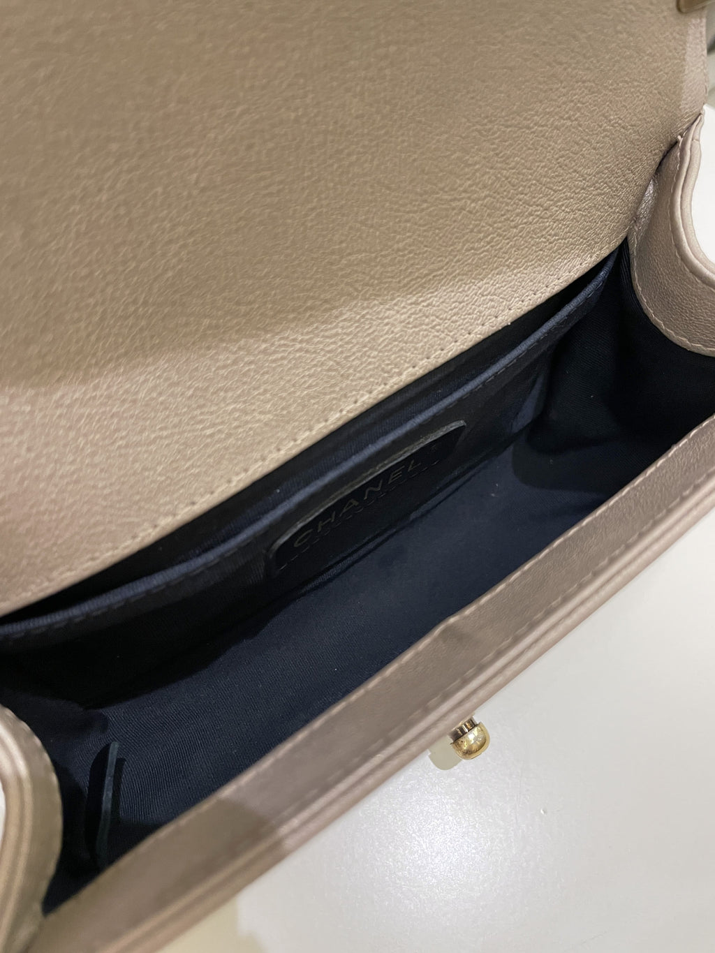Chanel Scales Small Boy Gold Lambskin