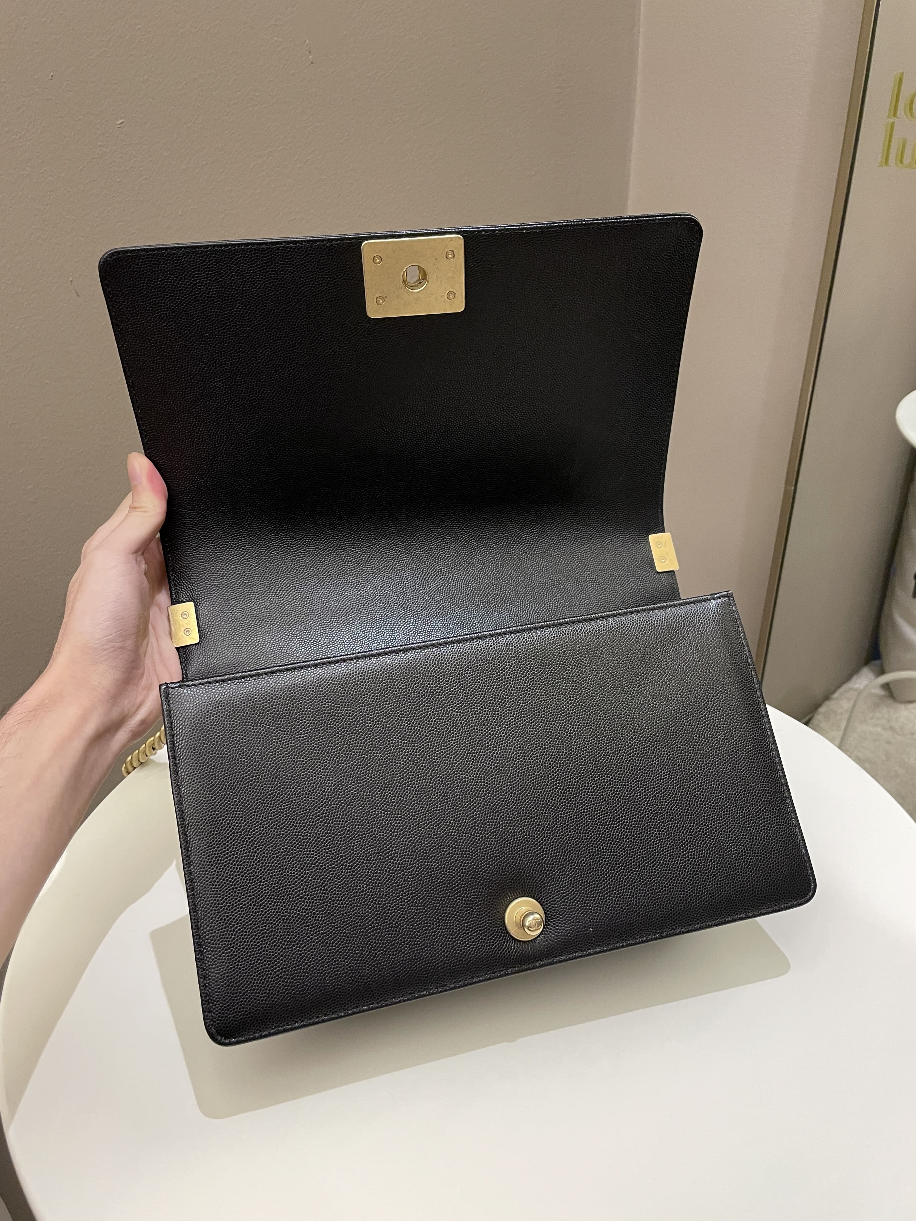 Chanel Quilted New Medium Boy Black Caviar