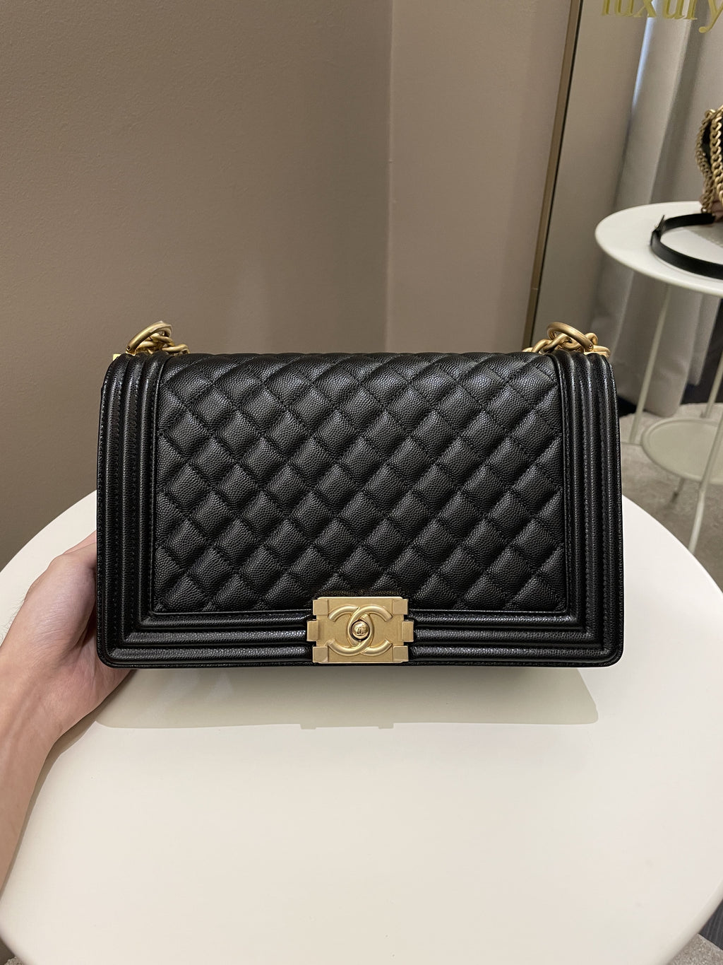 Chanel Quilted New Medium Boy Black Caviar