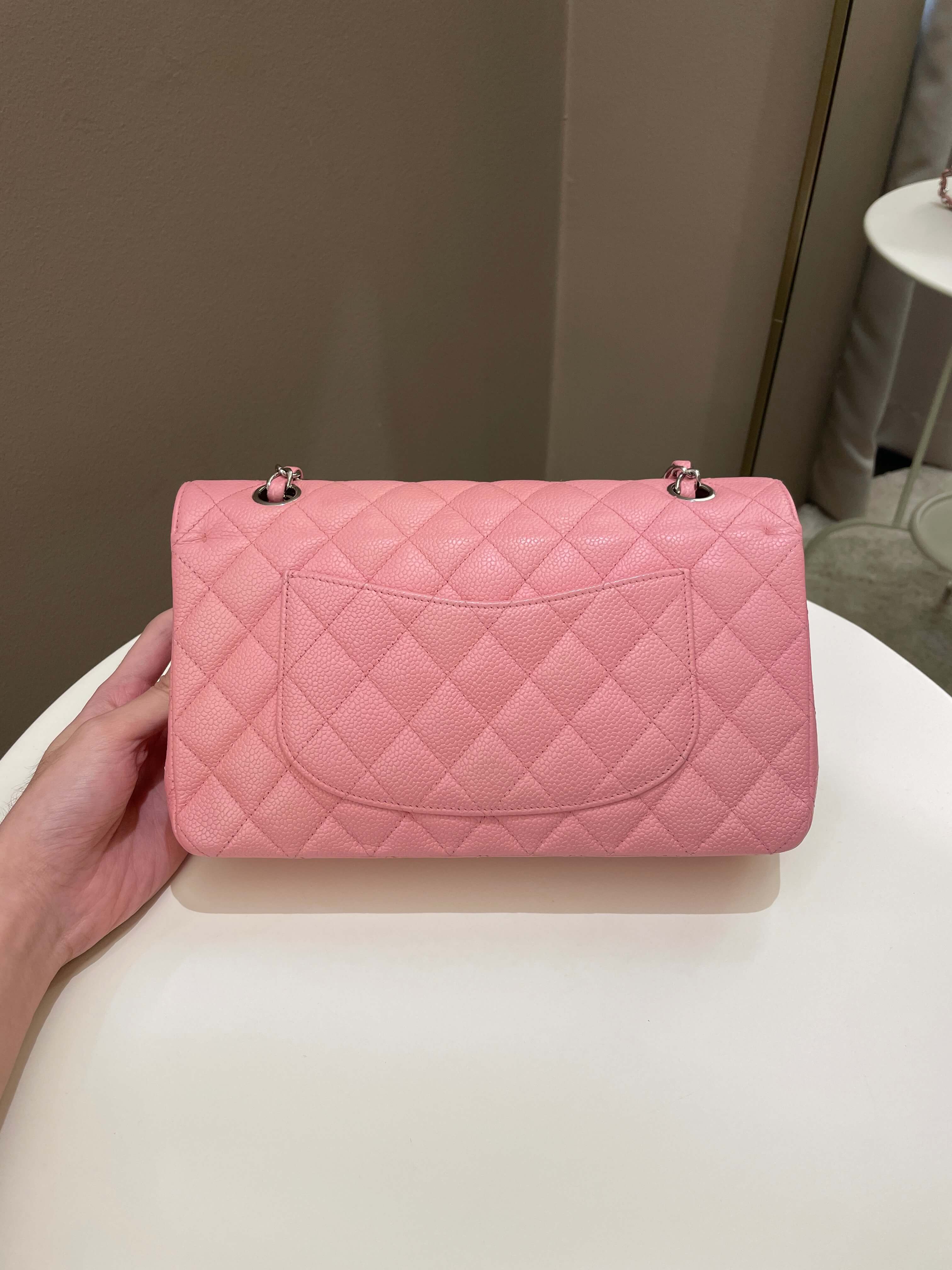 Chanel Classic Medium Double Flap Sakura Pink Caviar