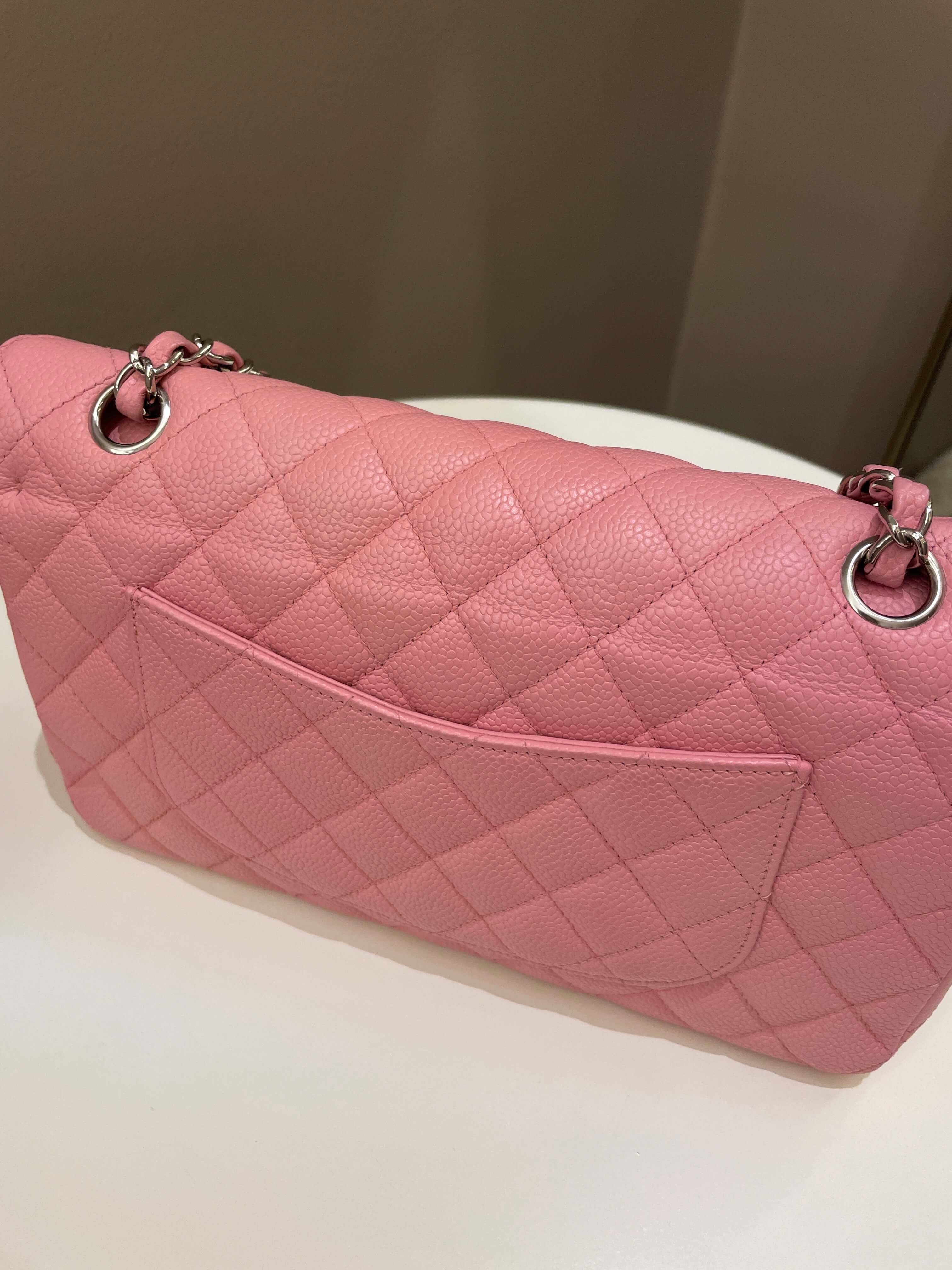 Chanel Classic Medium Double Flap Sakura Pink Caviar