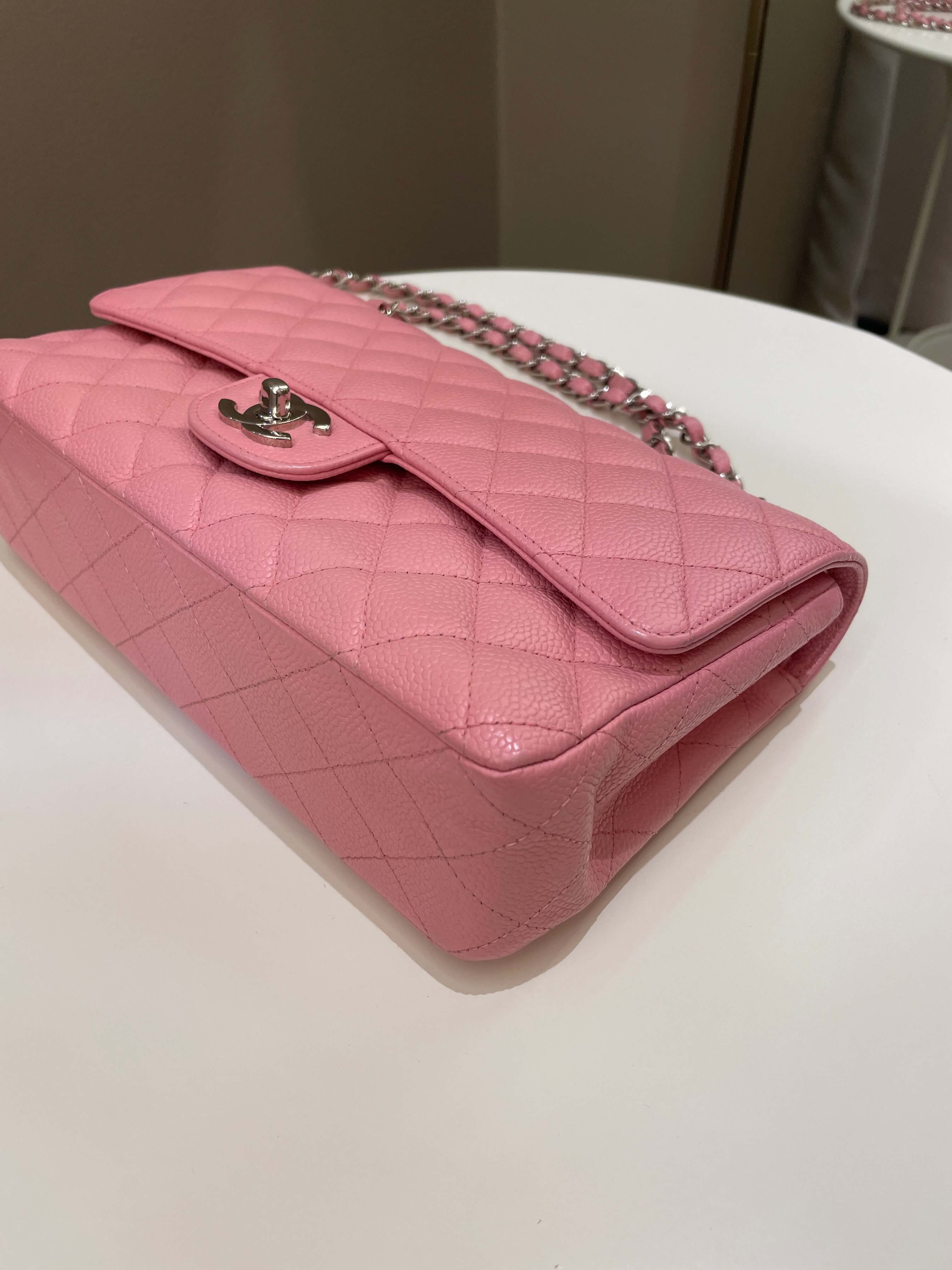 Chanel Classic Medium Double Flap Sakura Pink Caviar