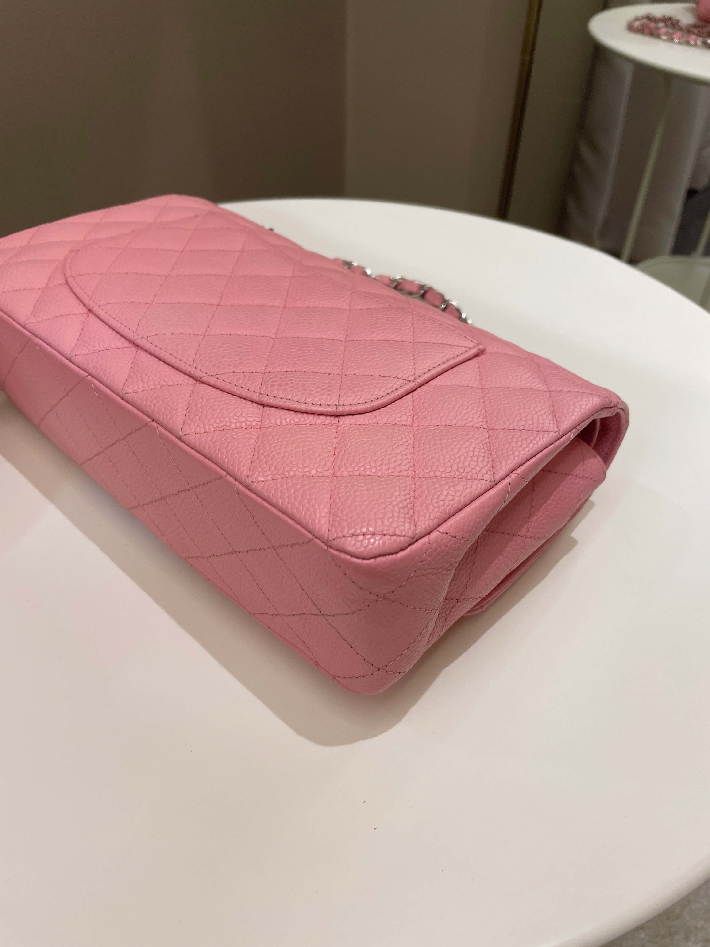 Chanel Classic Medium Double Flap Sakura Pink Caviar