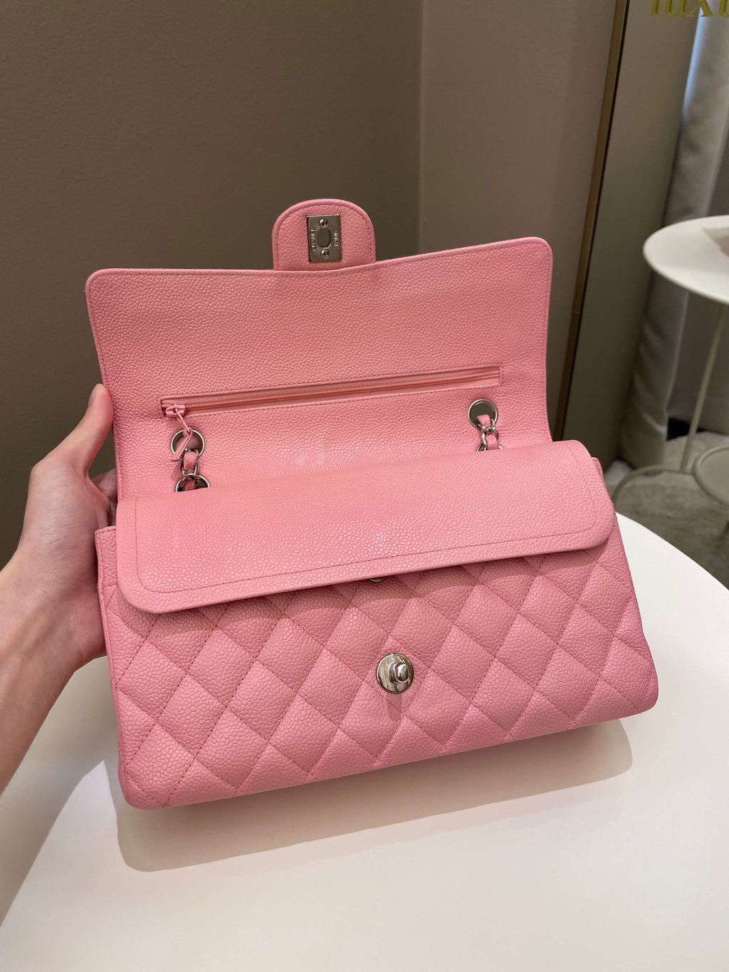 Chanel Classic Medium Double Flap Sakura Pink Caviar