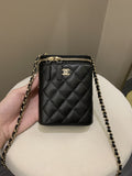 Chanel 22C Quilted Vanity Vertical Black Caviar
