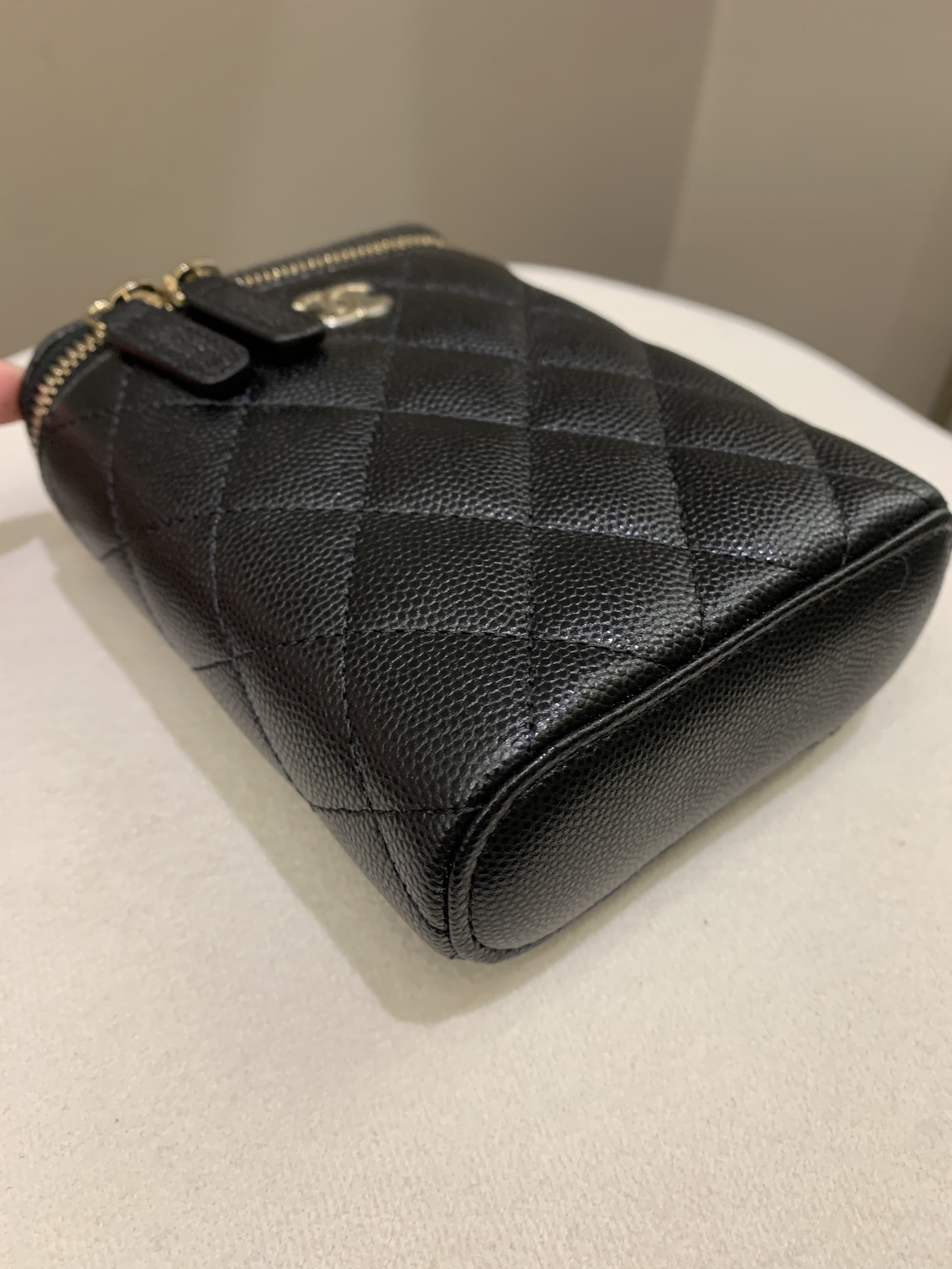 Chanel 22C Quilted Vanity Vertical Black Caviar