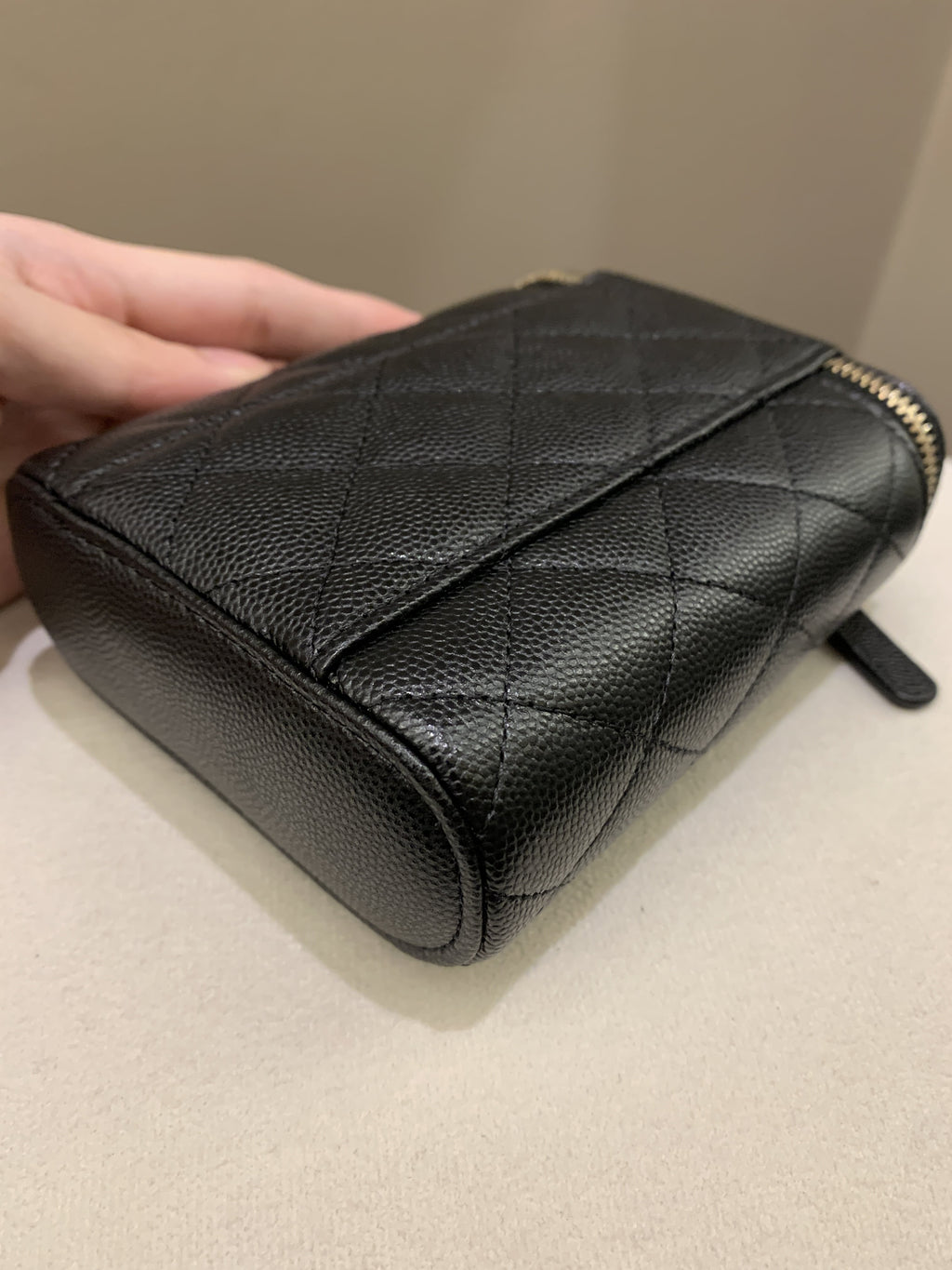 Chanel 22C Quilted Vanity Vertical Black Caviar