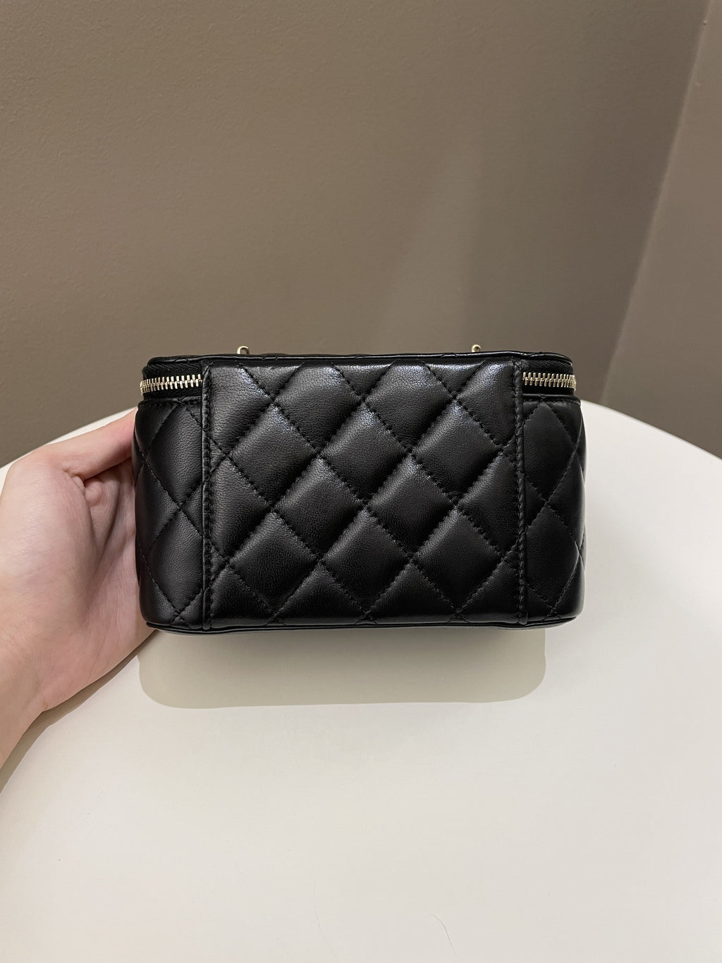 Chanel Pearl Crush Mini Vanity Rectangular Black Lambskin