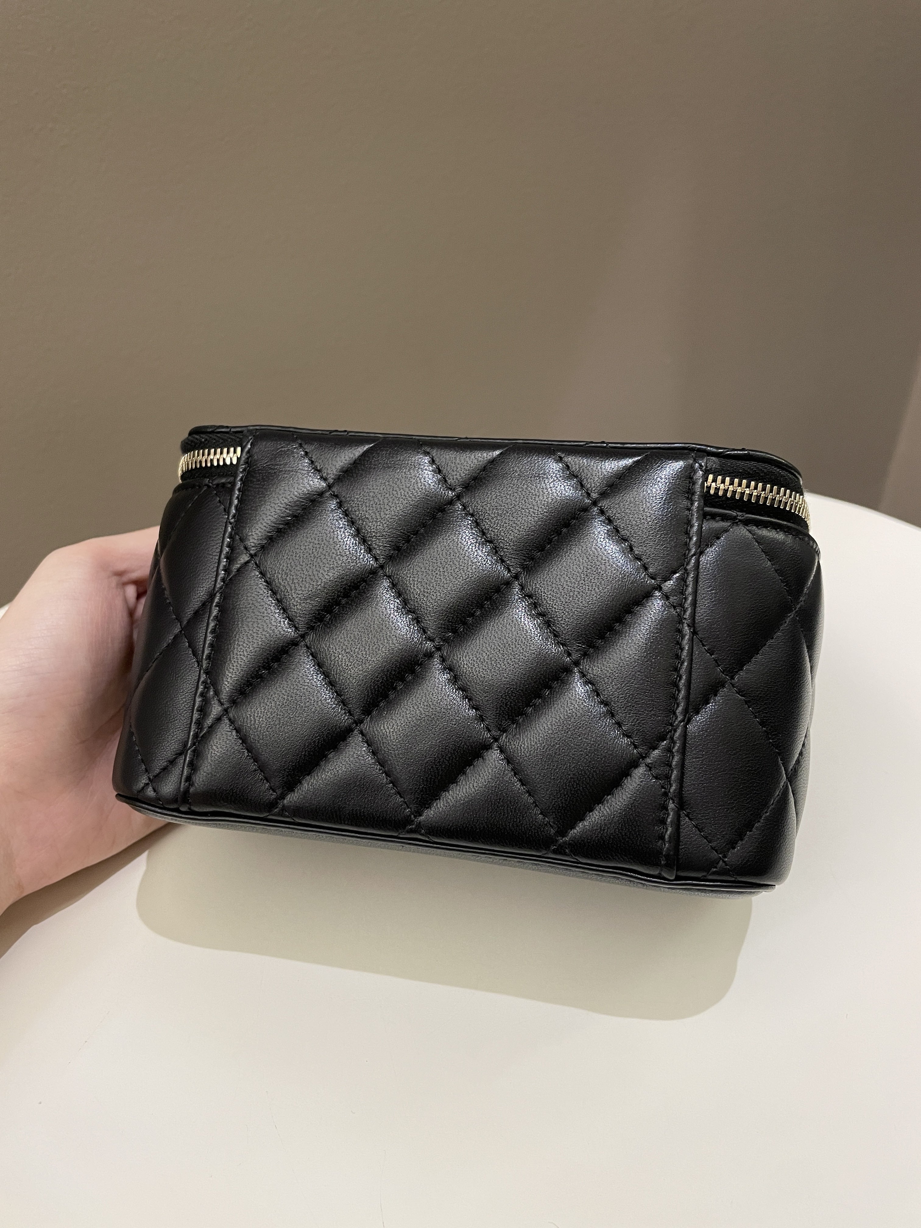 Chanel Pearl Crush Mini Vanity Rectangular Black Lambskin