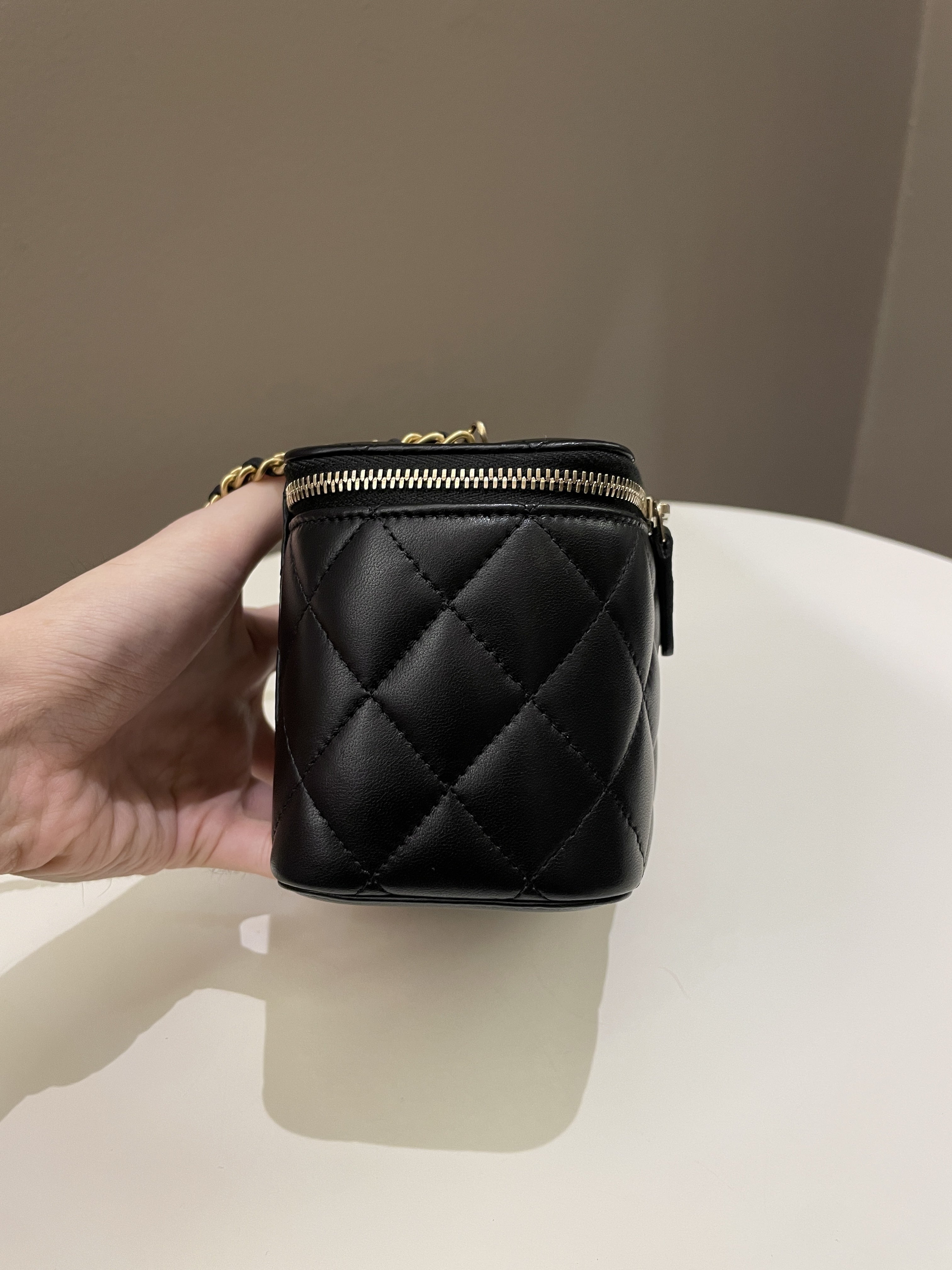 Chanel Pearl Crush Mini Vanity Rectangular Black Lambskin