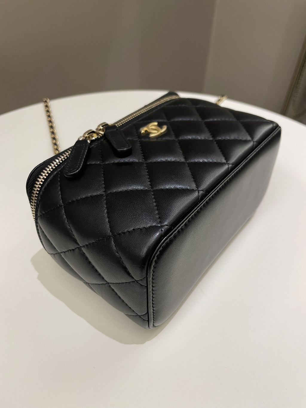 Chanel Pearl Crush Mini Vanity Rectangular Black Lambskin