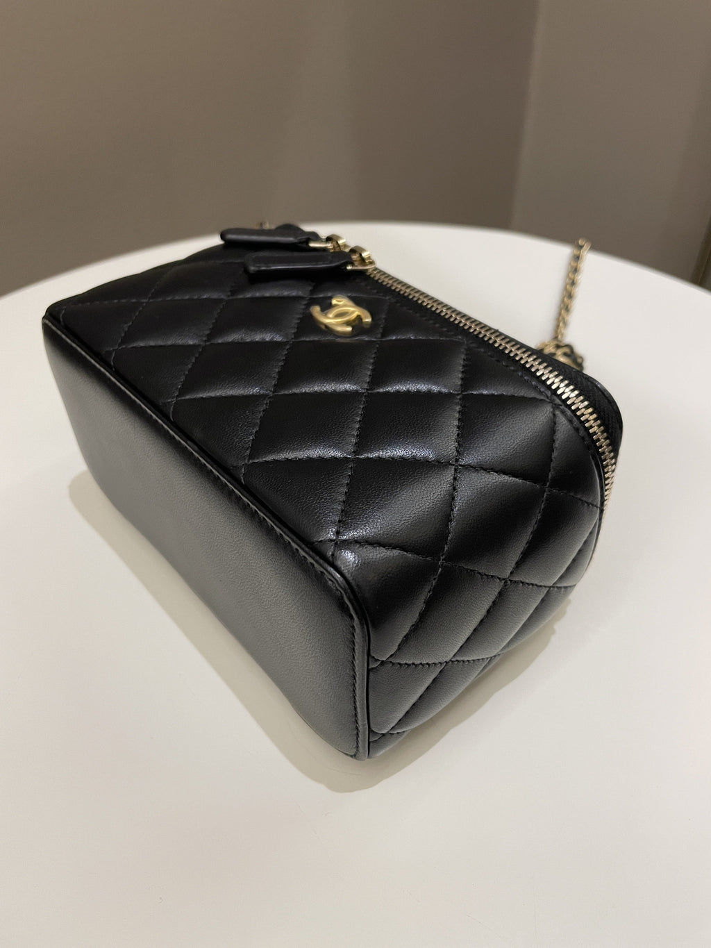 Chanel Pearl Crush Mini Vanity Rectangular Black Lambskin