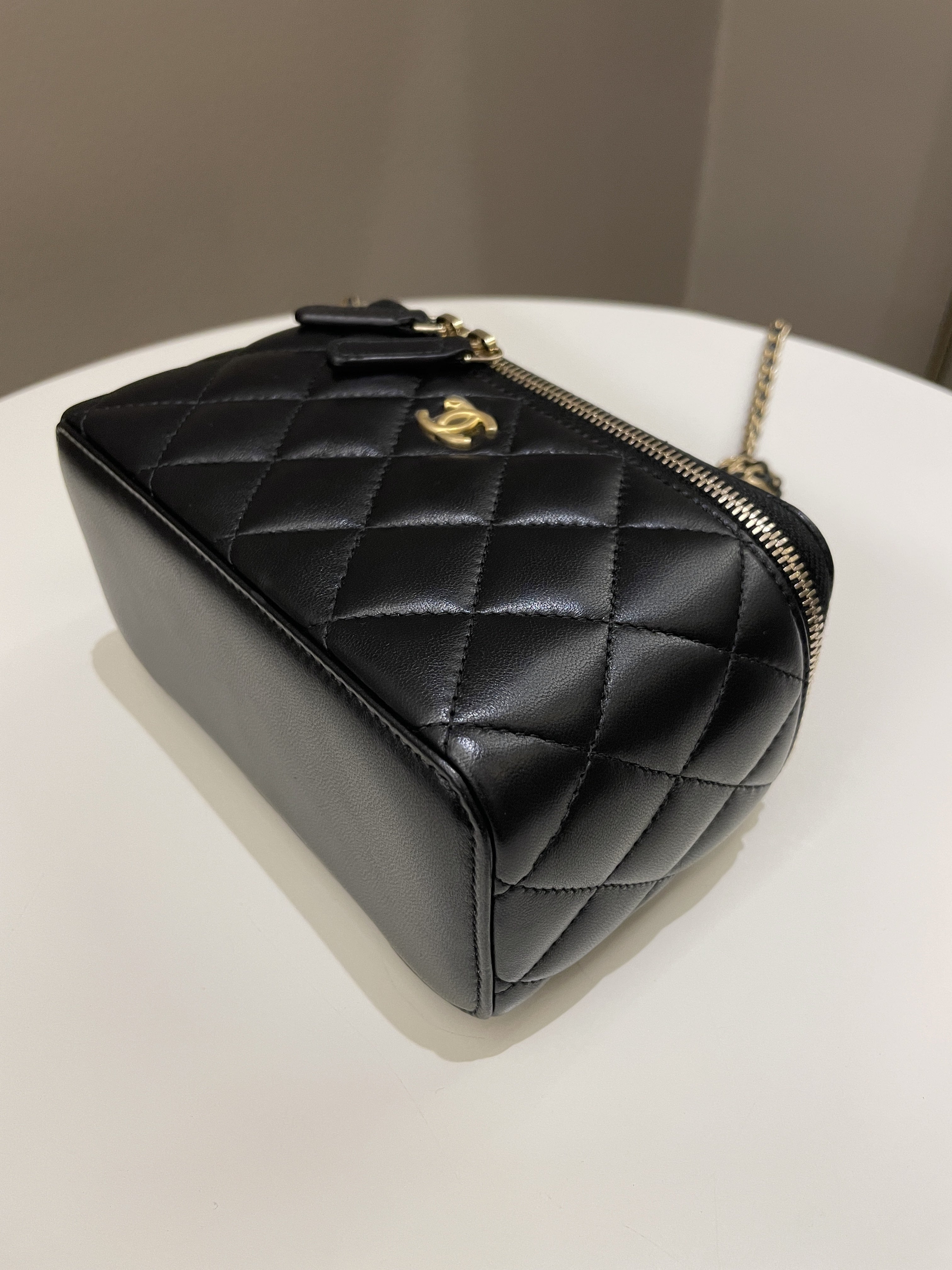 Chanel Pearl Crush Mini Vanity Rectangular Black Lambskin