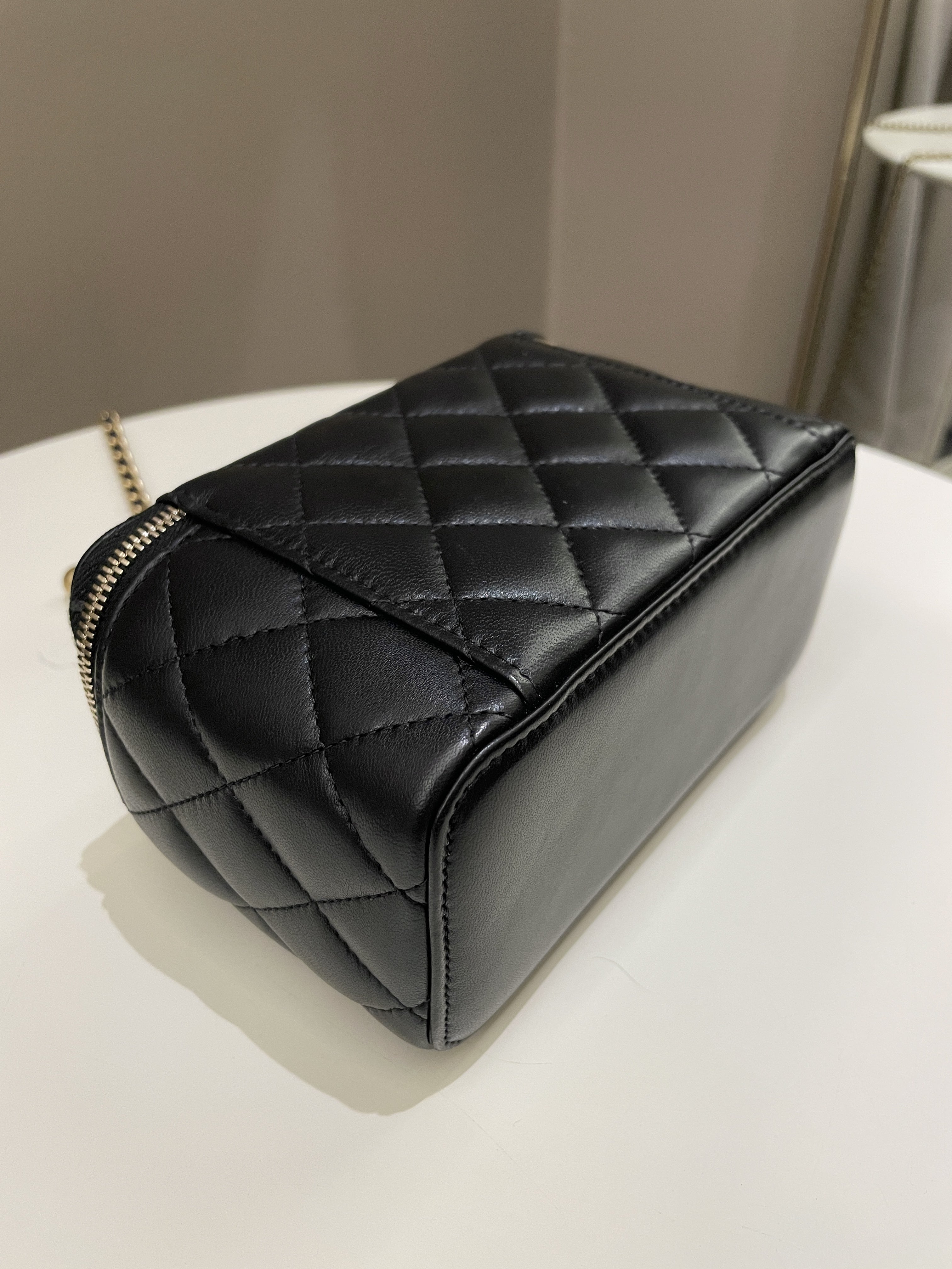 Chanel Pearl Crush Mini Vanity Rectangular Black Lambskin