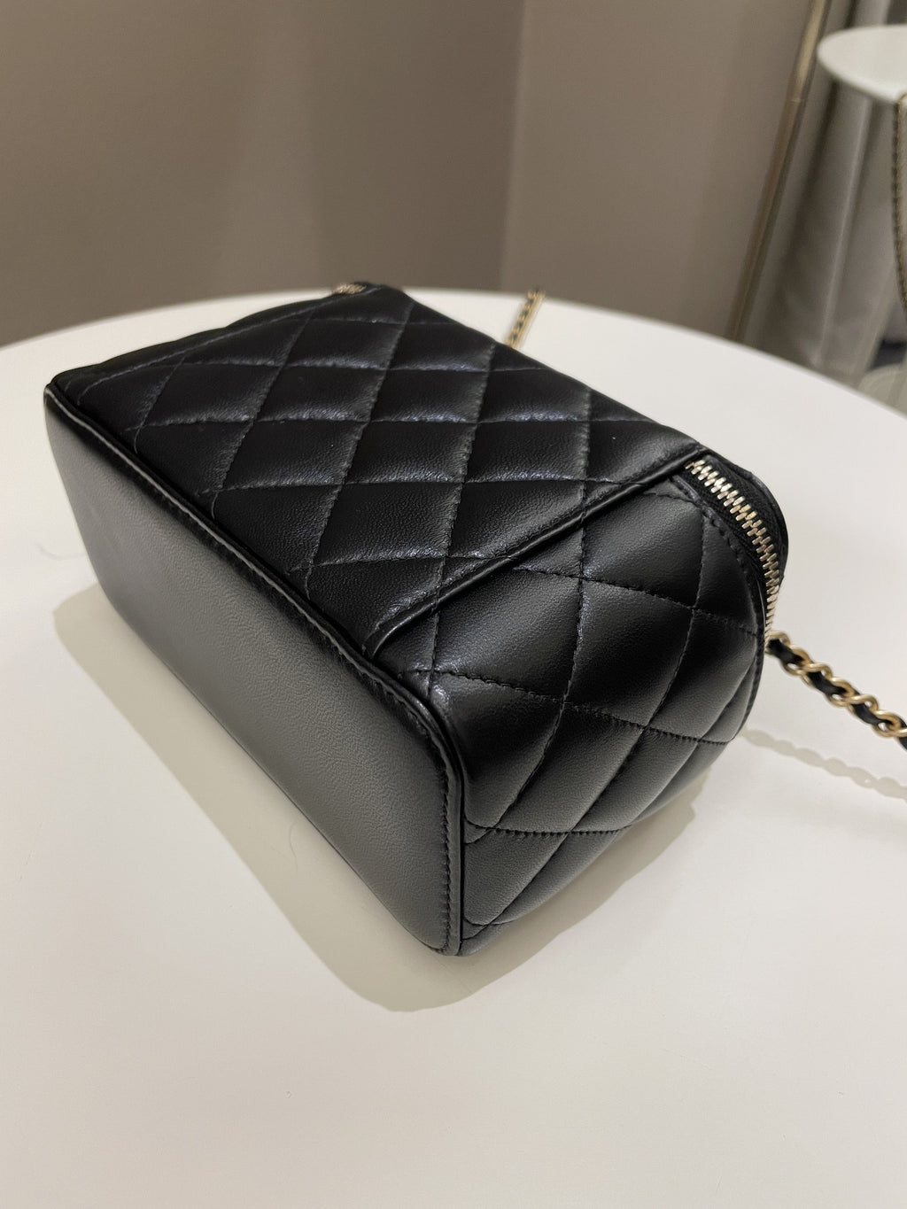 Chanel Pearl Crush Mini Vanity Rectangular Black Lambskin