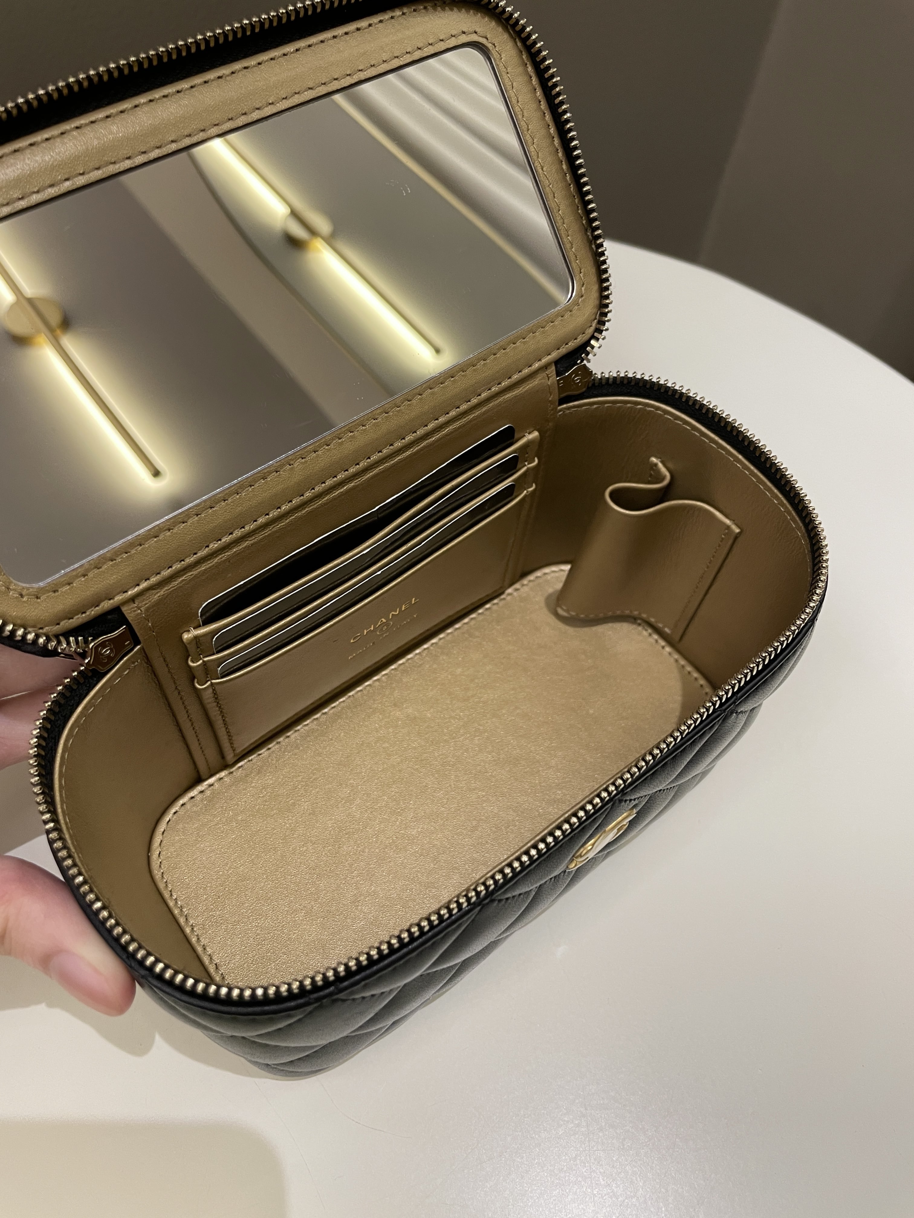 Chanel Pearl Crush Mini Vanity Rectangular Black Lambskin