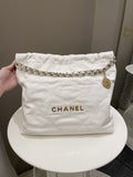 Chanel 22 White Calf