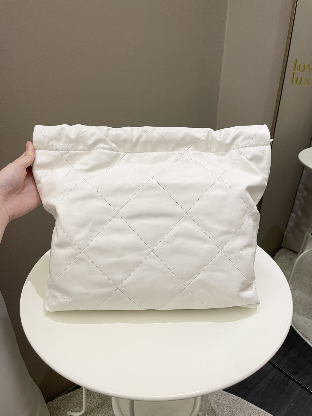 Chanel 22 White Calf