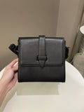 Chanel Vintage Messenger Crossbody Black Grainy Leather