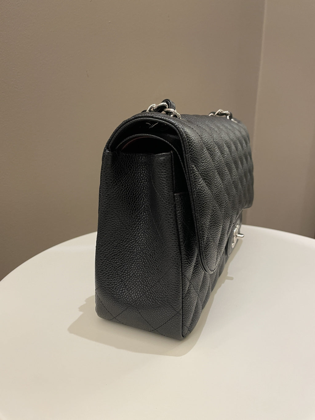 Chanel Classic Quilted Jumbo Double Flap Black Caviar