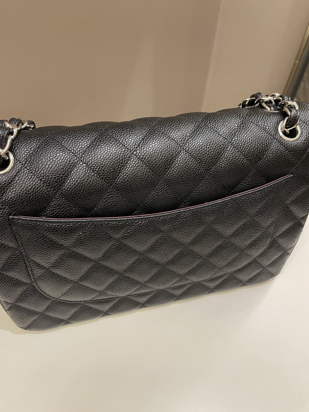 Chanel Classic Quilted Jumbo Double Flap Black Caviar
