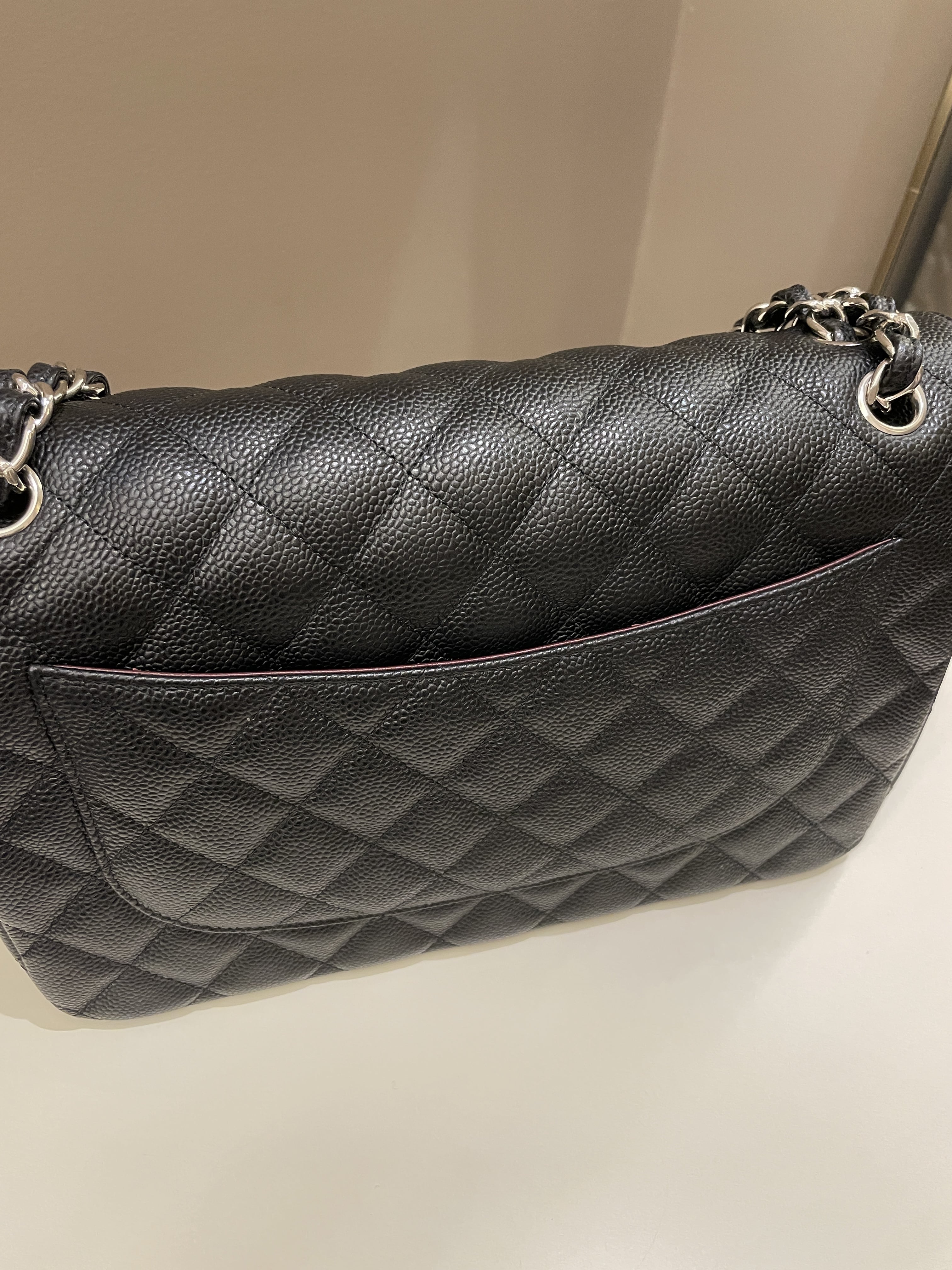 Chanel Classic Quilted Jumbo Double Flap Black Caviar