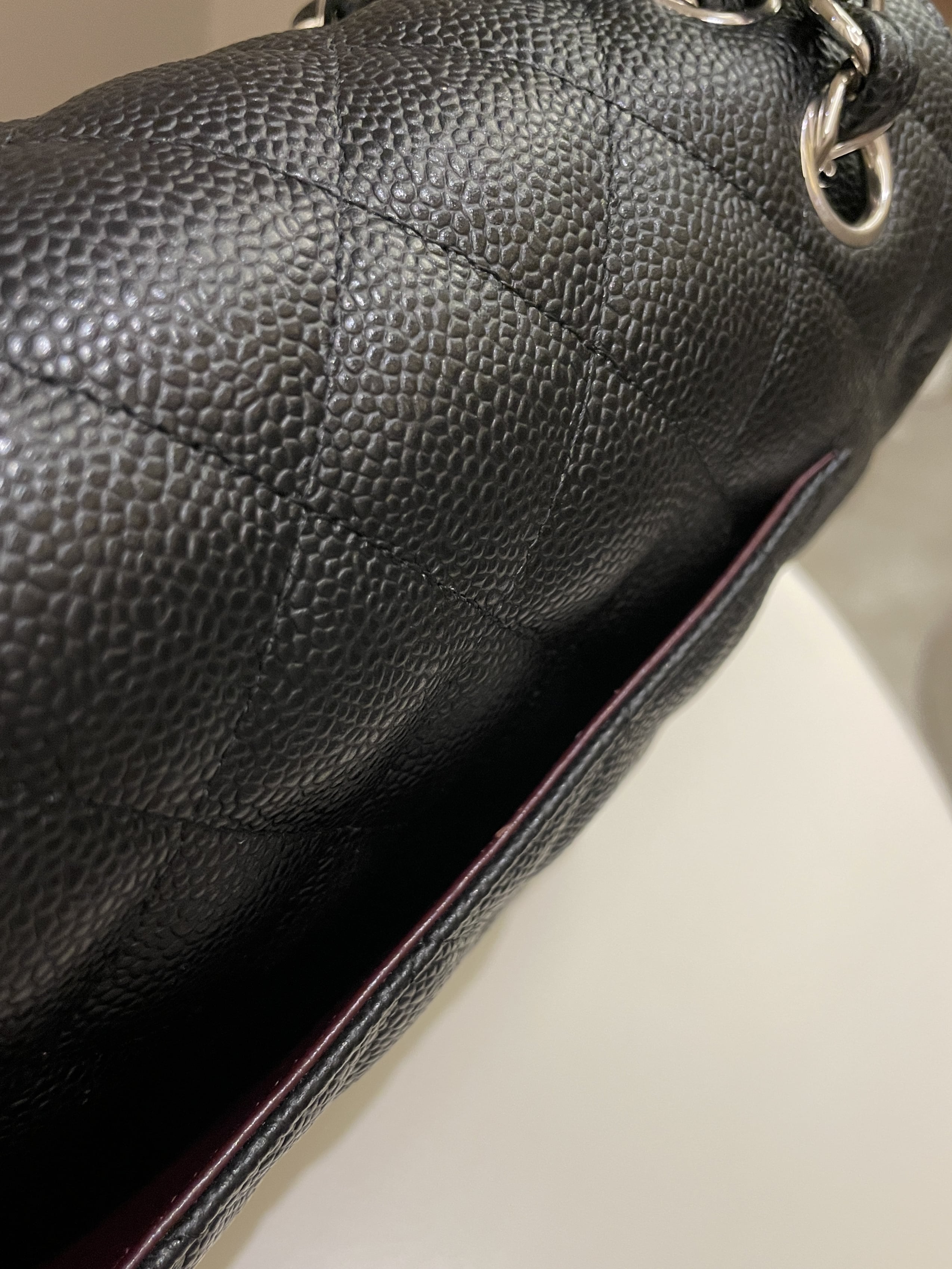 Chanel Classic Quilted Jumbo Double Flap Black Caviar