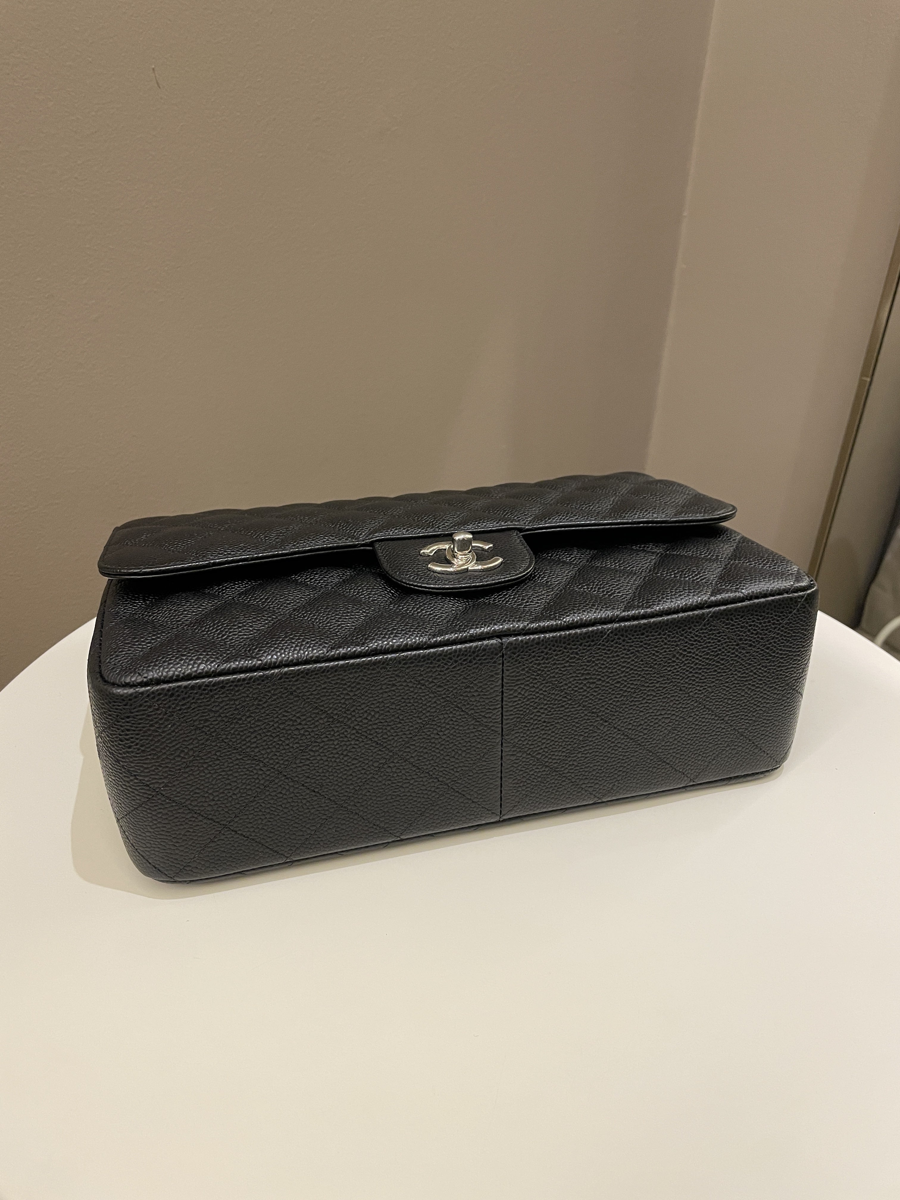 Chanel Classic Quilted Jumbo Double Flap Black Caviar