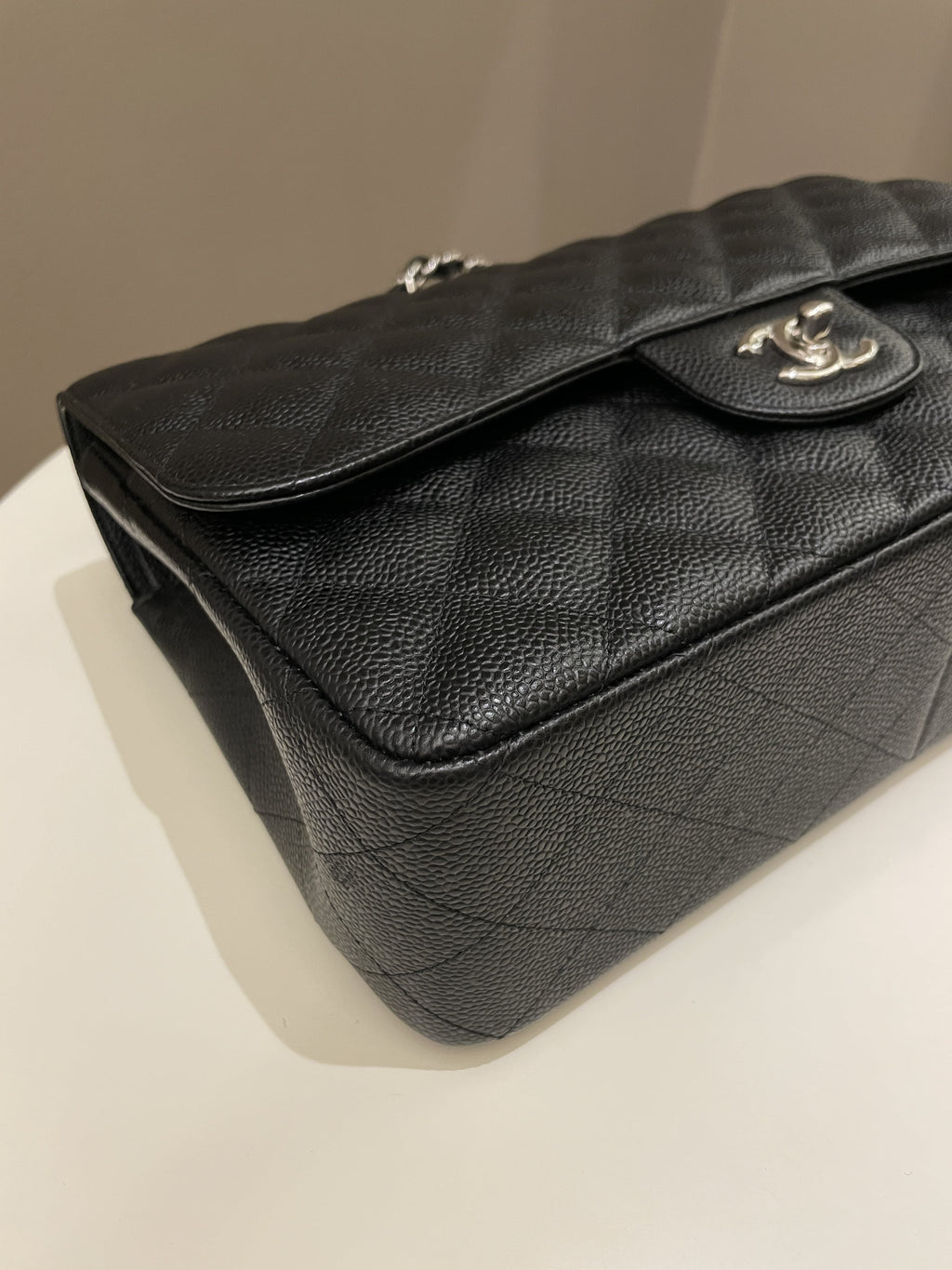 Chanel Classic Quilted Jumbo Double Flap Black Caviar