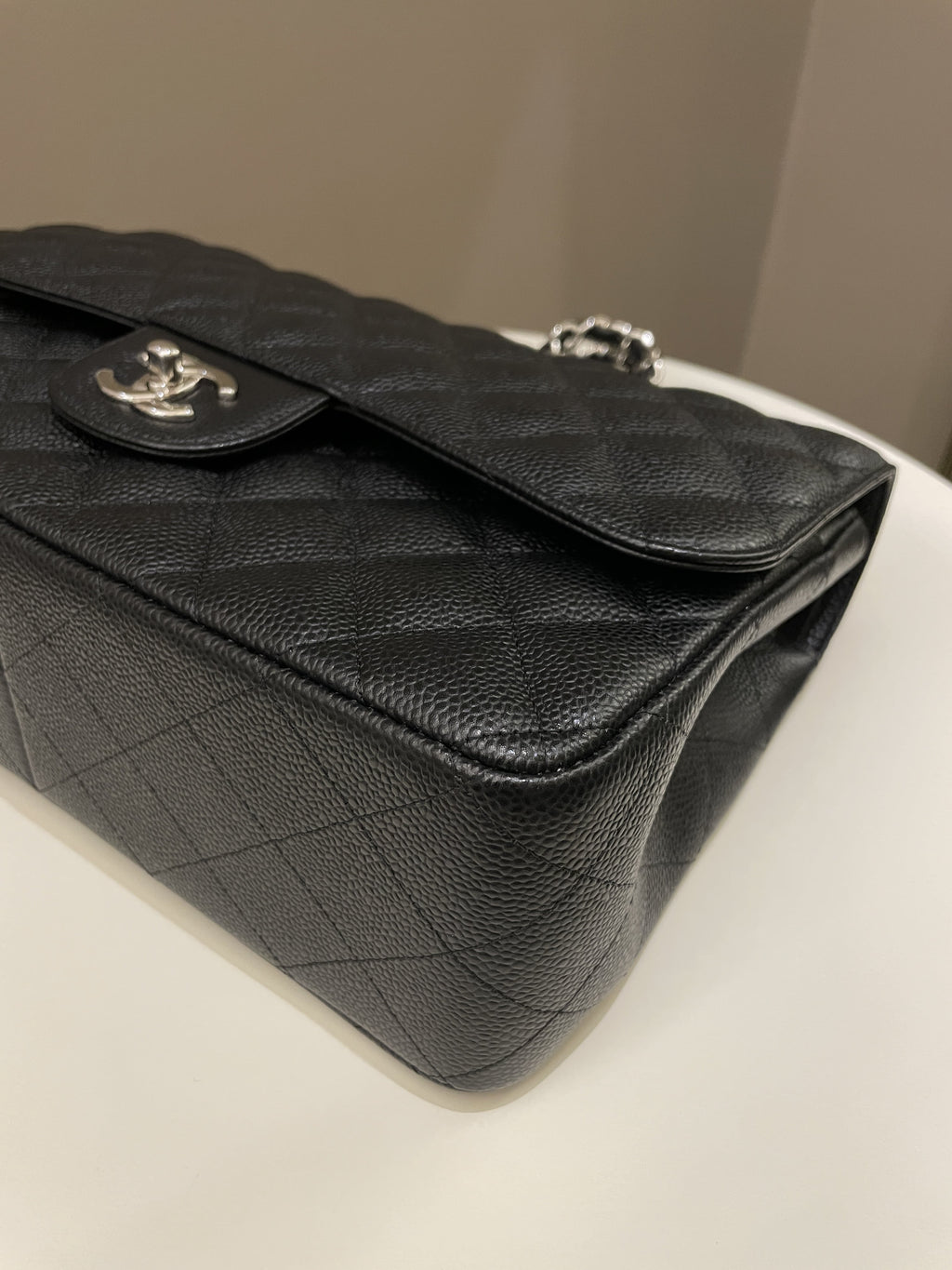 Chanel Classic Quilted Jumbo Double Flap Black Caviar