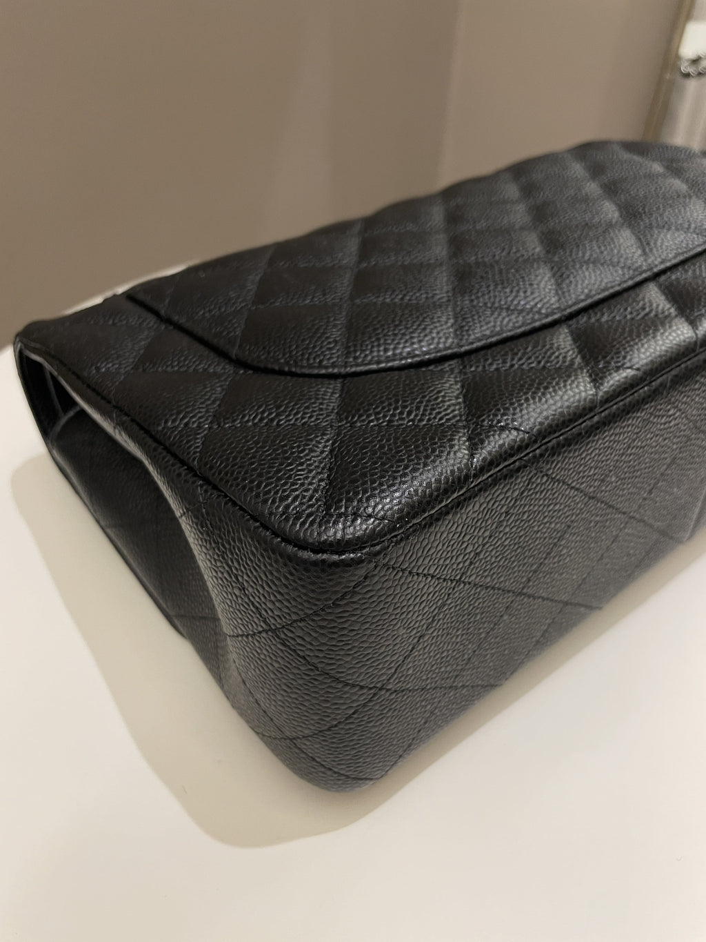 Chanel Classic Quilted Jumbo Double Flap Black Caviar